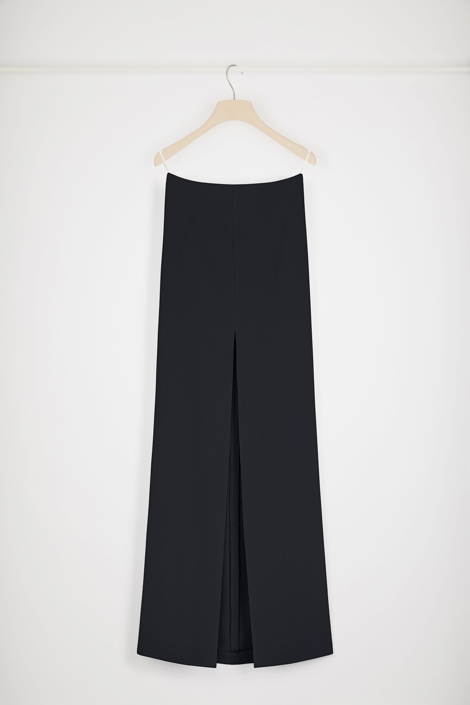 Patou Skirts H23SK0520150999B Jupe maxi noire fendue