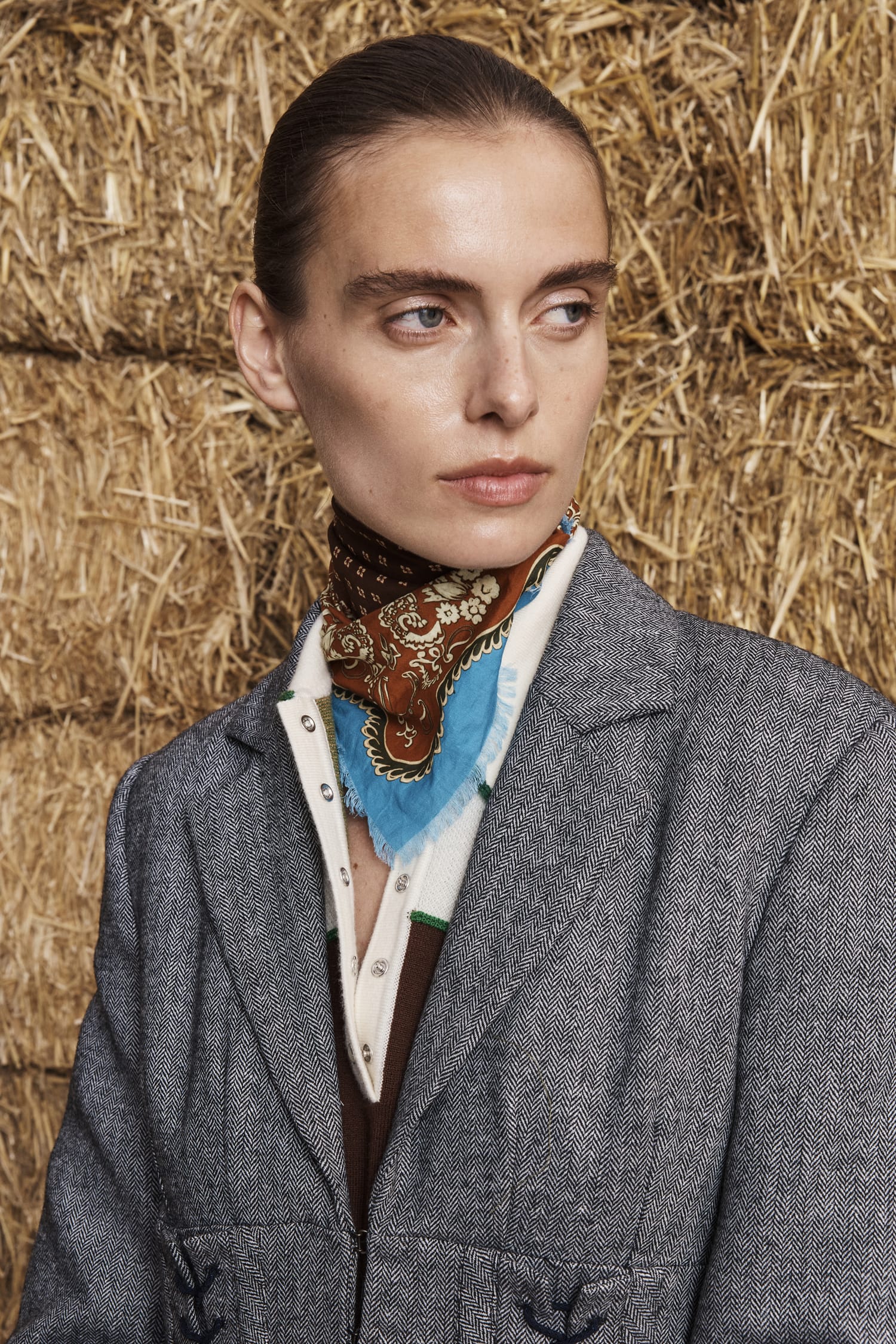 Alemaïs Alma foulard carré coton imprimé à franges