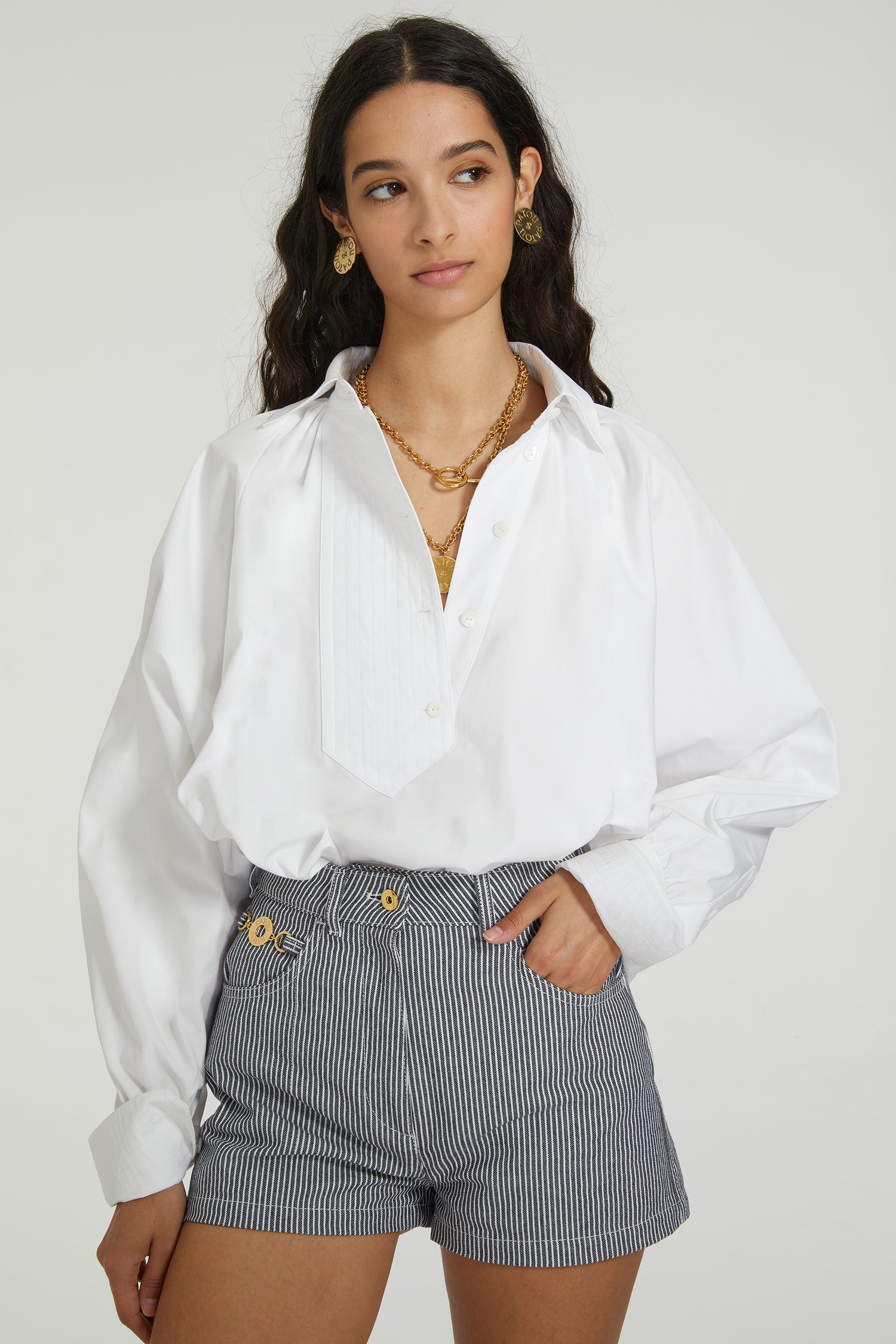 Patou Artist P24BL0310017001W chemisier blanc coton popeline