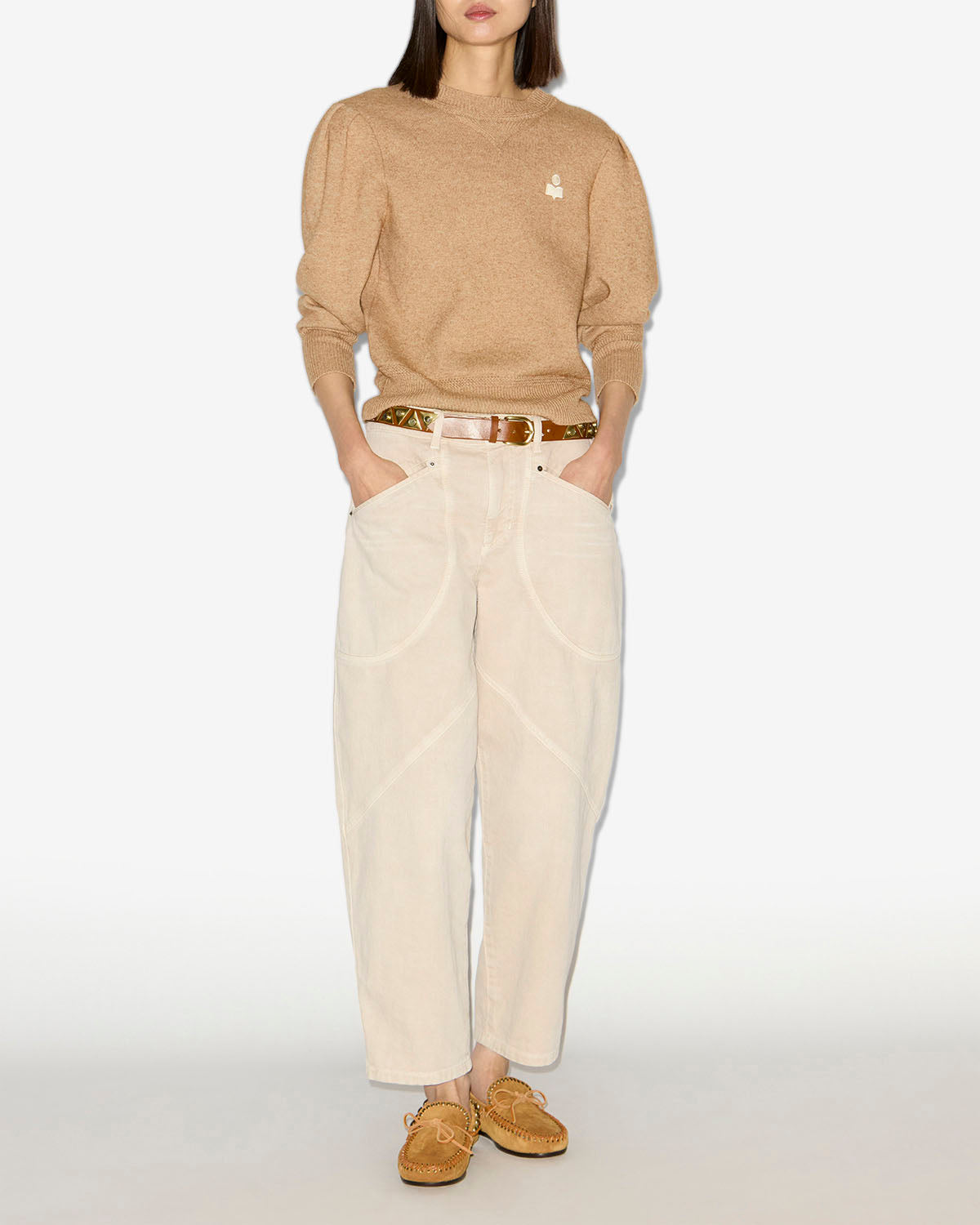 Isabel Marant Catarina jean écru coupe droite