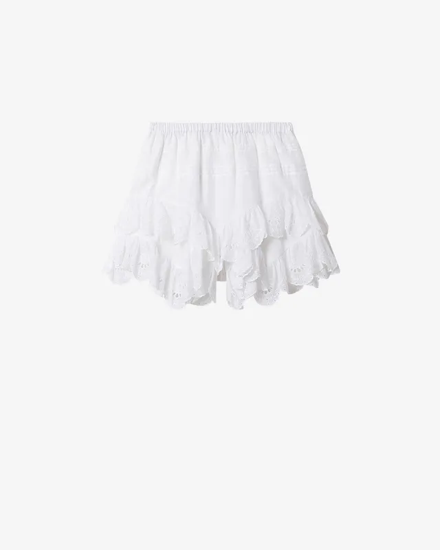 Isabel Marant Jocadia SH0021FE short coton blanc dentelle