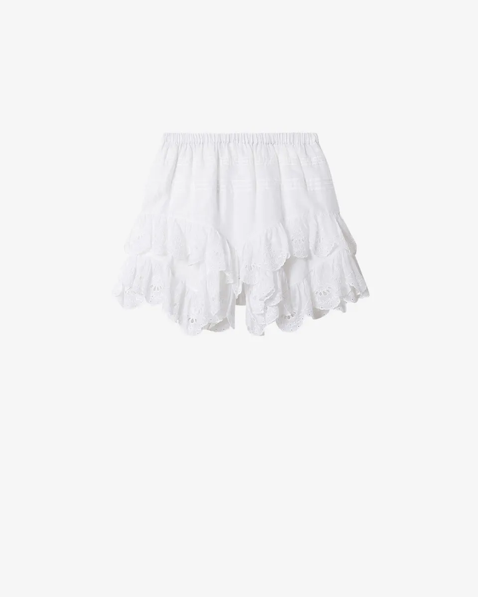 Isabel Marant Jocadia SH0021FE short coton blanc dentelle