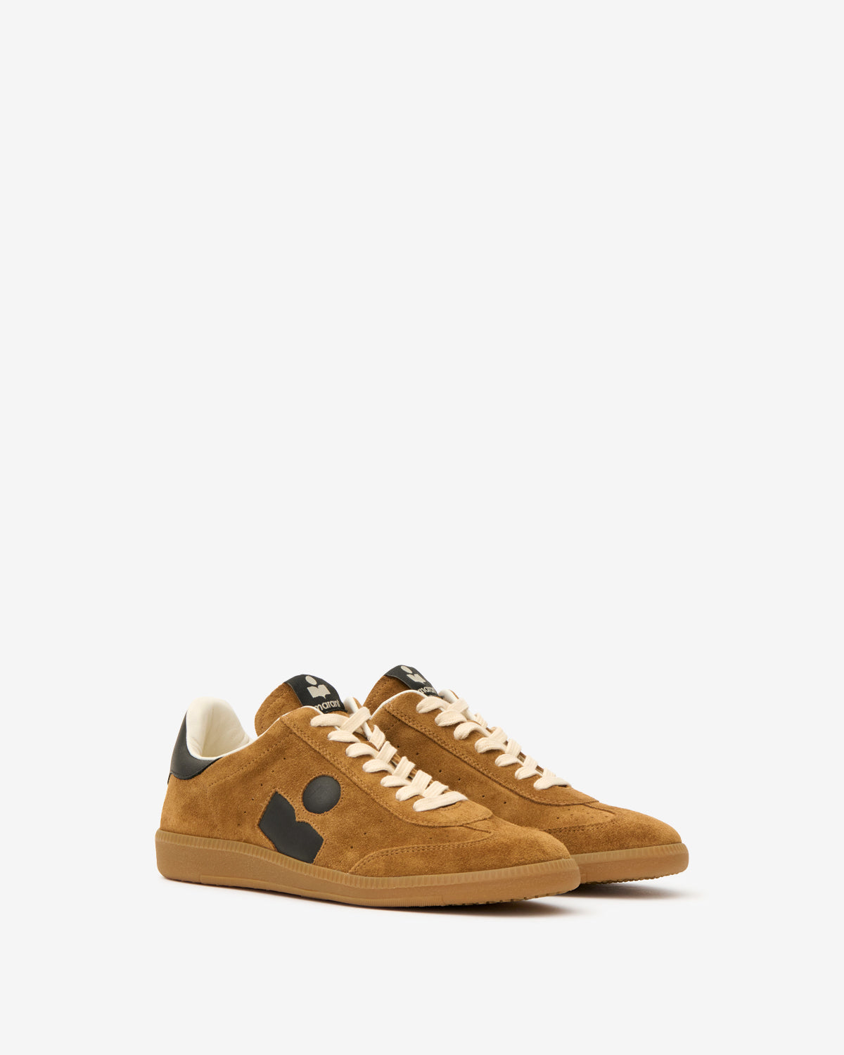 Isabel Marant Bryce baskets cognac-noir perforées cuir