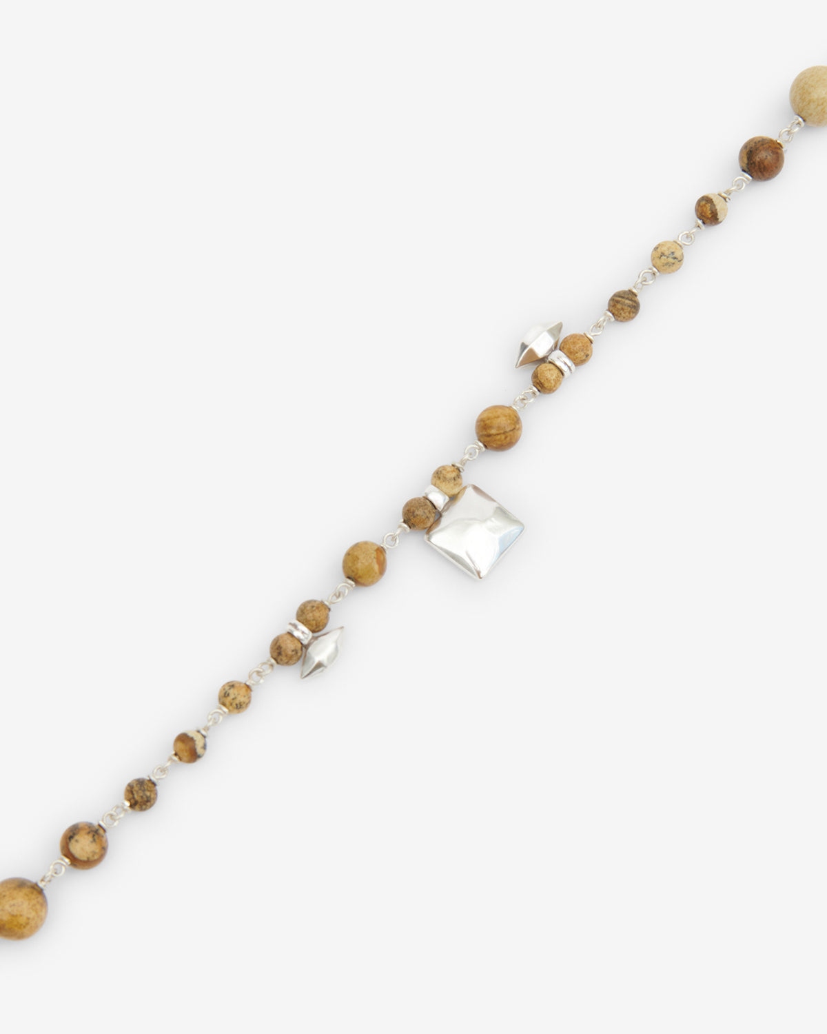 Isabel Marant Jack sautoir jaspe naturel argenté