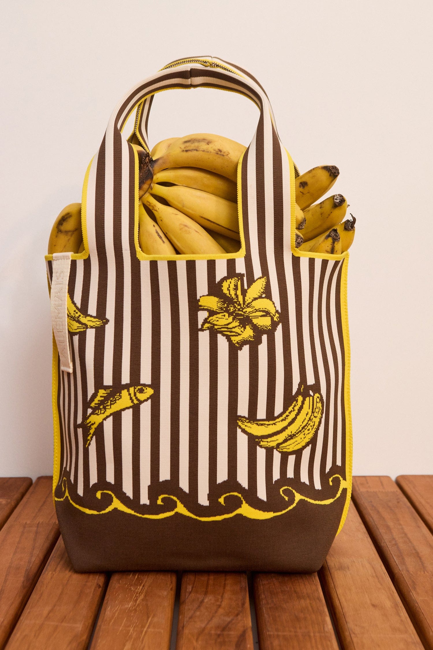 Alemäis Mona Jacquard Shopper Tote cabas recyclé rayé