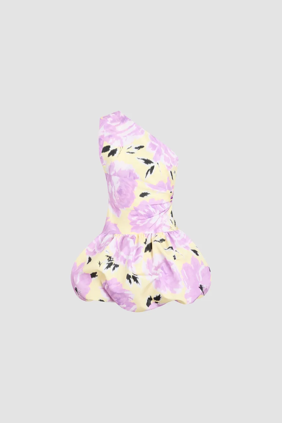 Patou DR171 robe mini asymétrique pivoine