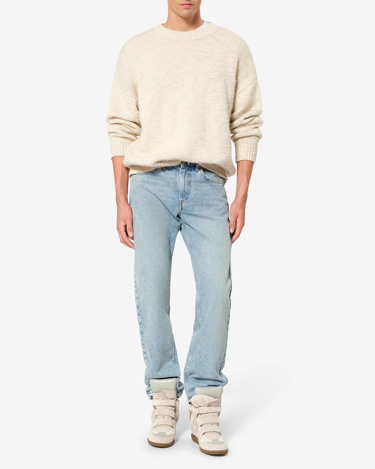 Isabel Marant Bekett baskets compensées écru 5 cm