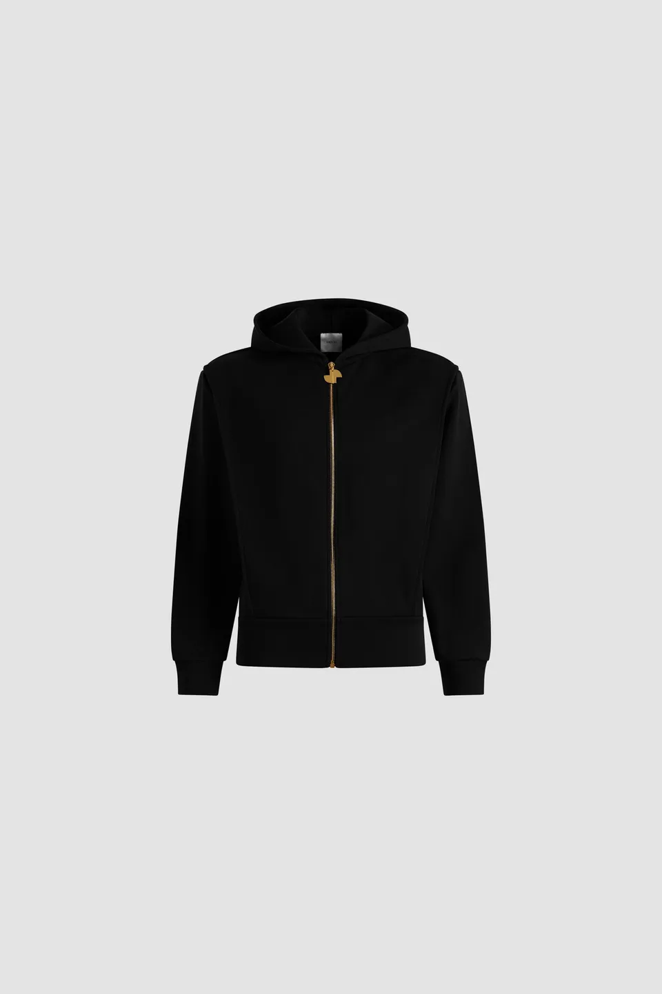 Patou P25JE156 sweat zippé capuche coton bio noir