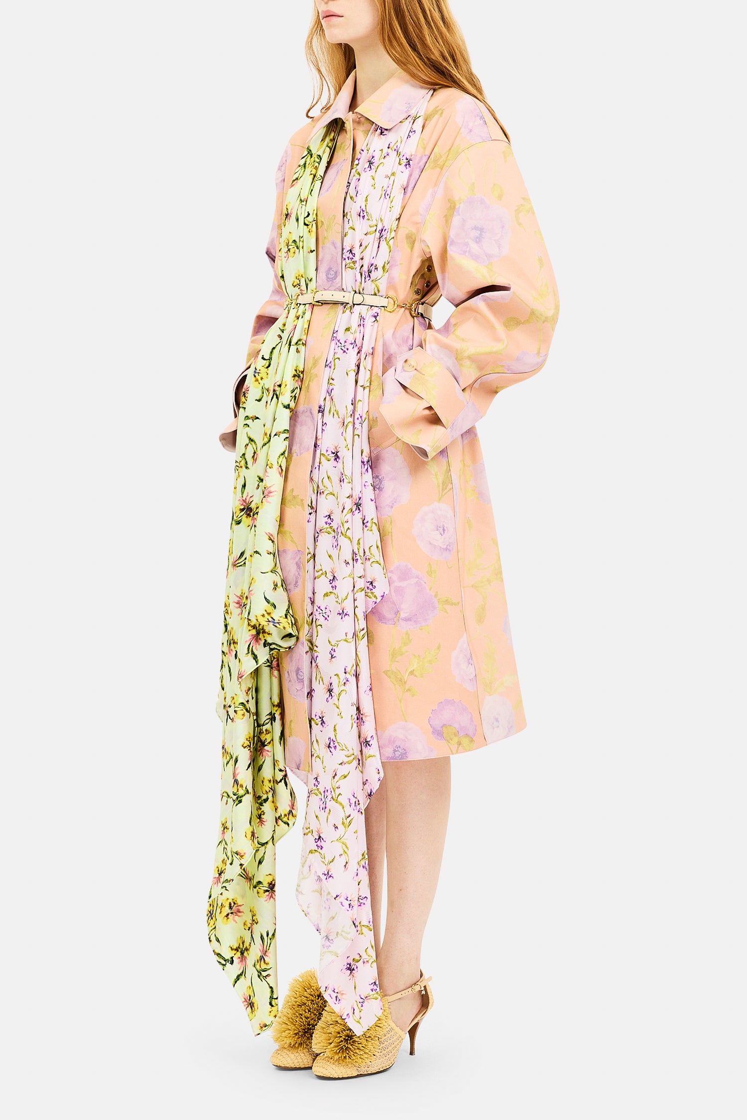 Ulla Johnson Chiara foulard soie menthe 120x120 fleurs