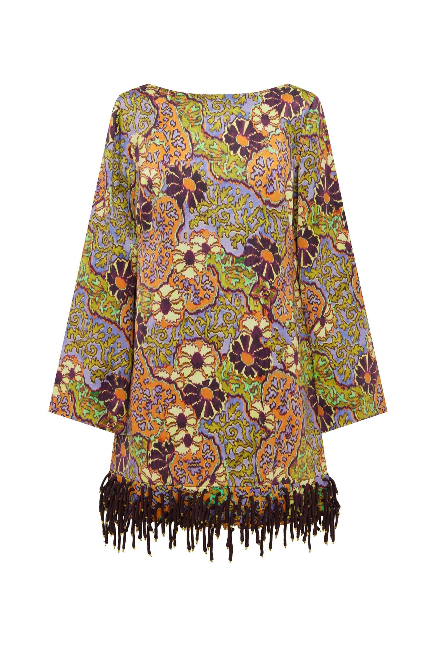 Alemaïs Joanna robe mini viscose franges perlées