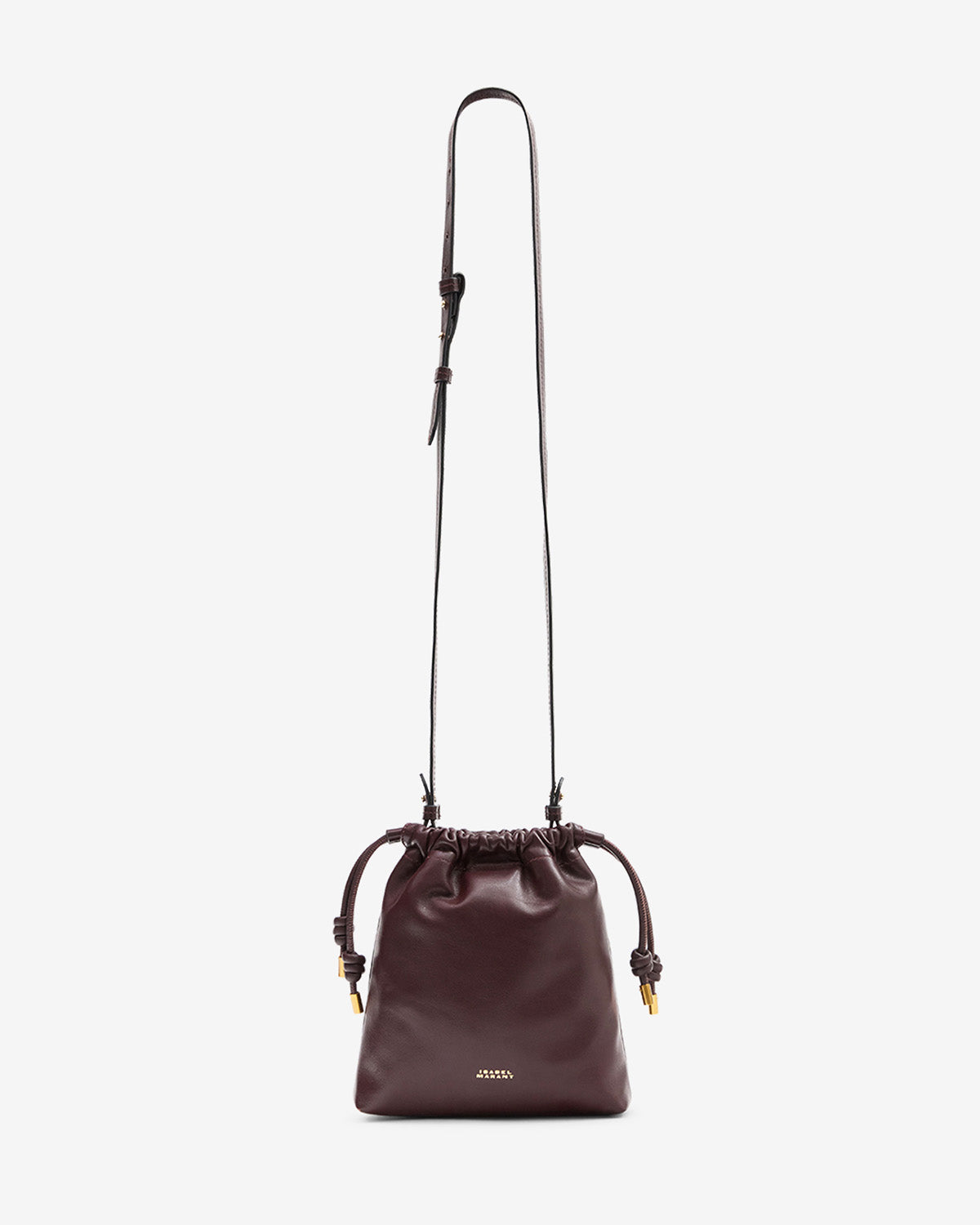 Isabel Marant Silven Mini sac seau bordeaux cuir