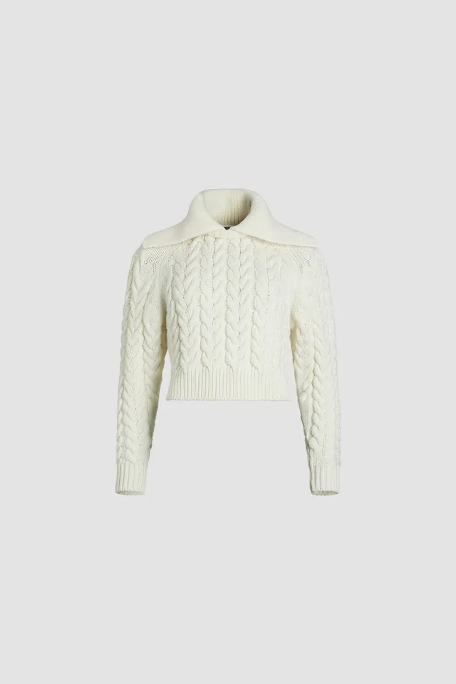 Patou KN199 pull torsadé laine durable blanc