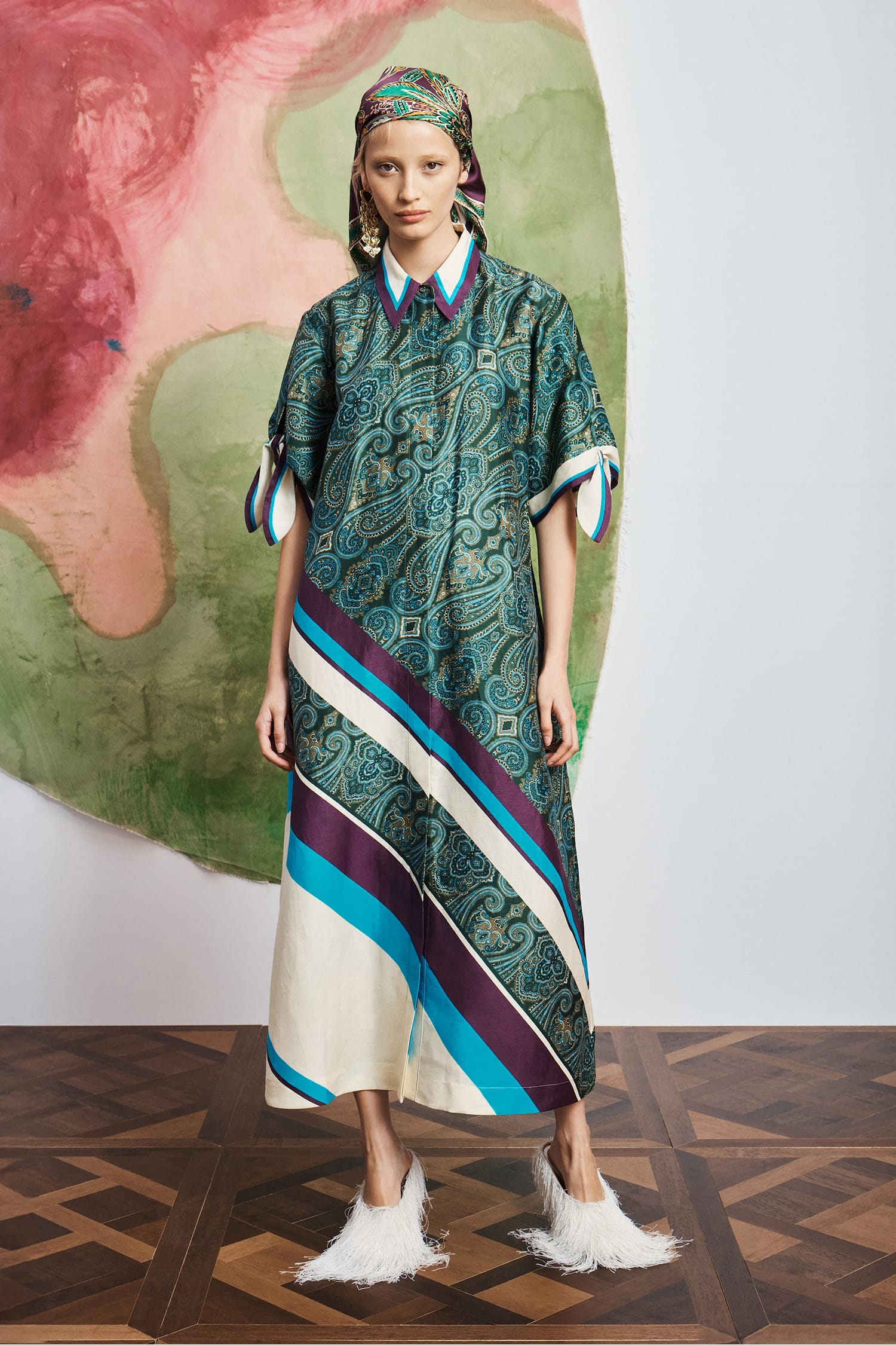 Alemais Joni robe chemise midi lin manches courtes