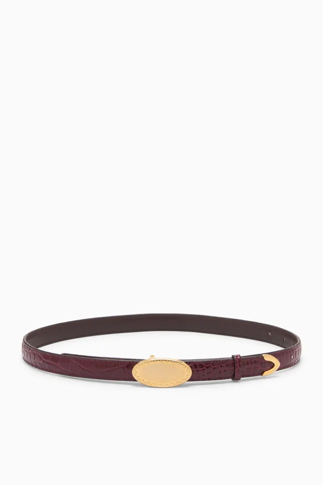 Ulla Johnson Plaque SP271308 ceinture cuir bordeaux