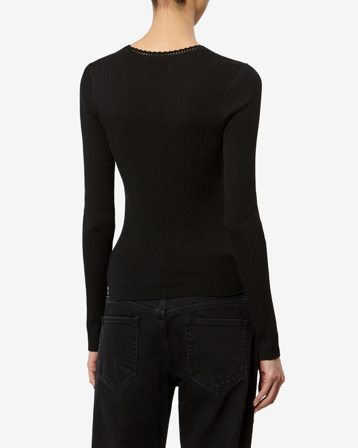 Isabel Marant Selenie pull noir soie coton