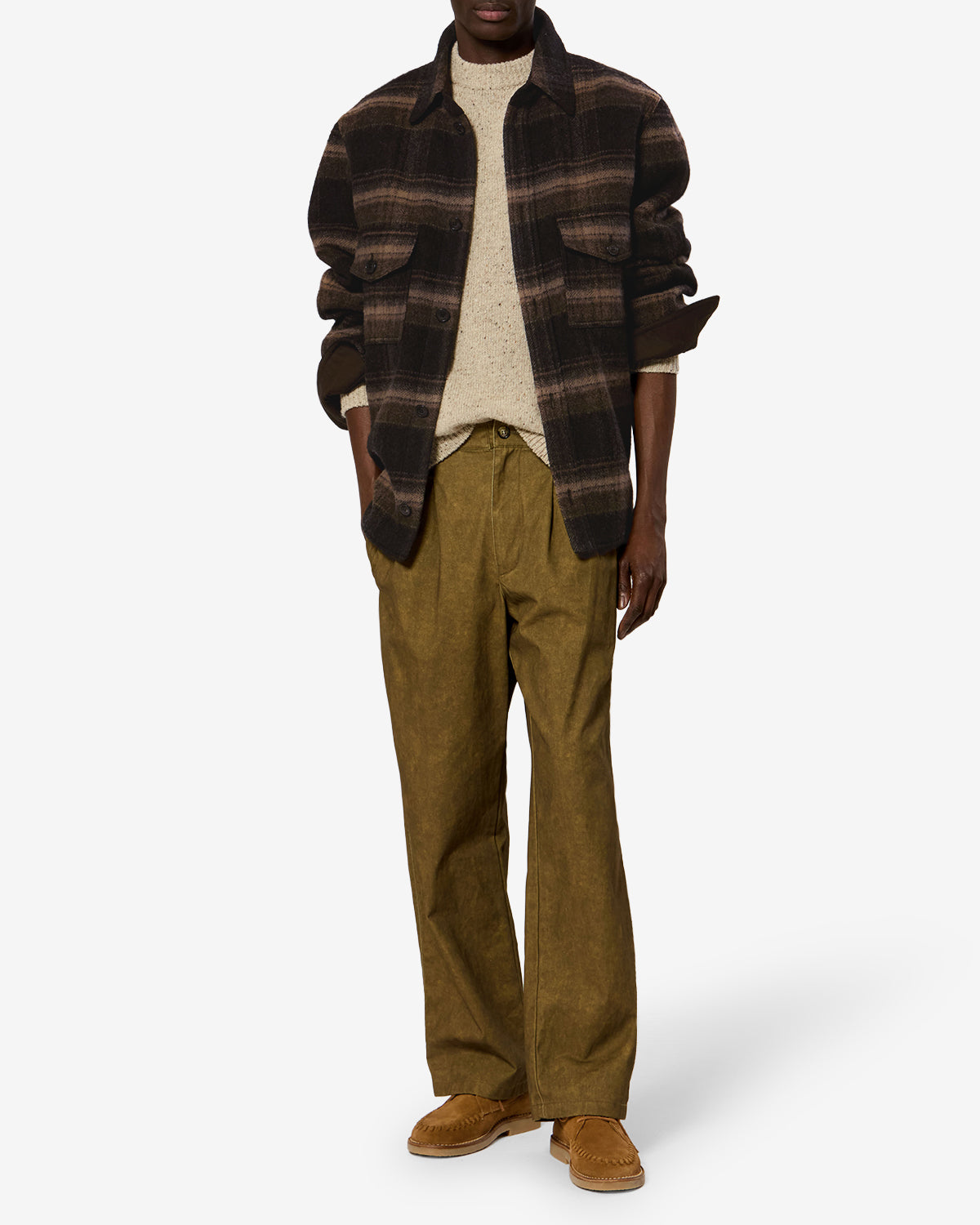 Isabel Marant Kervon VE0052 veste laine carreaux noir kaki