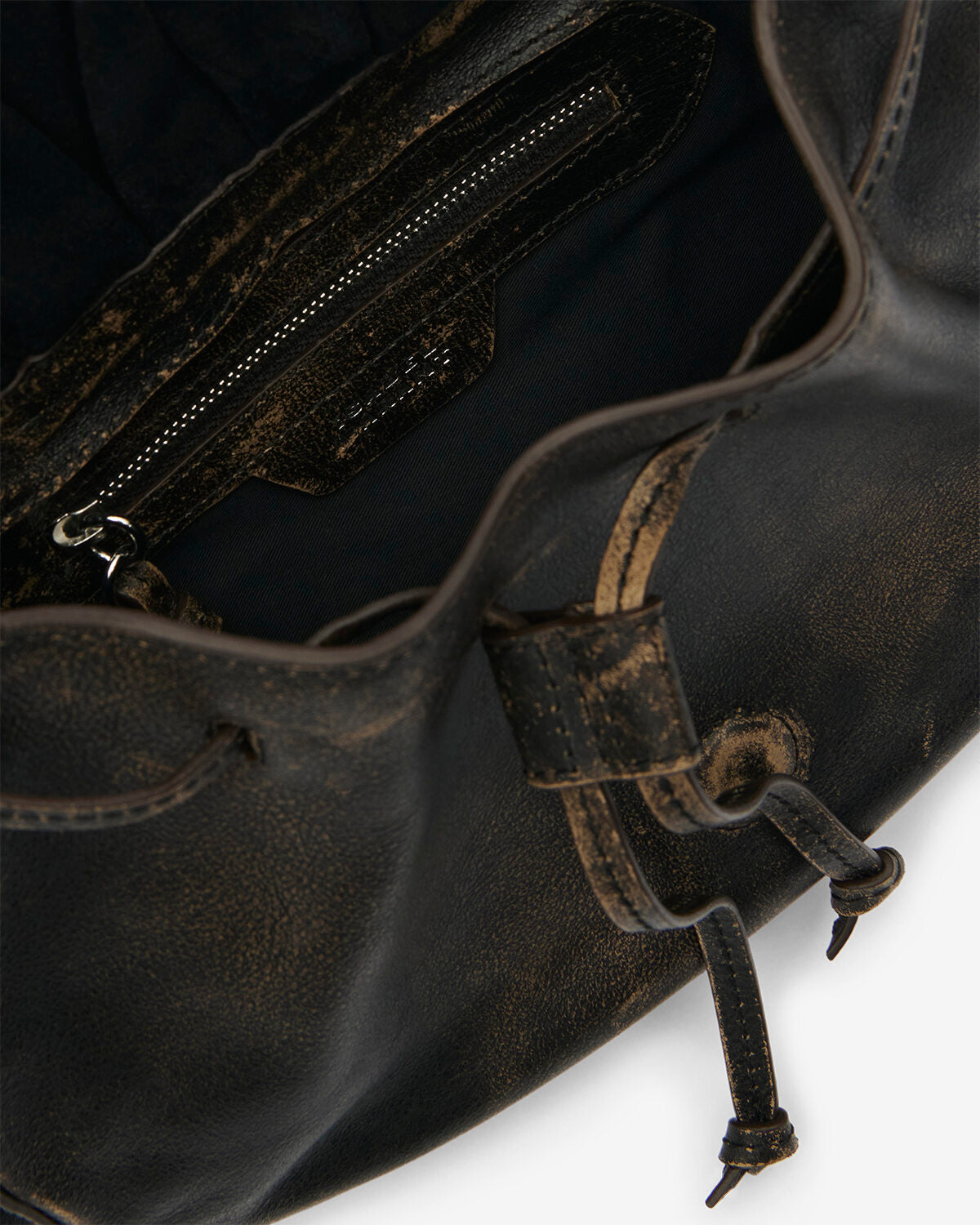 Isabel Marant Bolton sac cuir marron vintage 24x26 cm