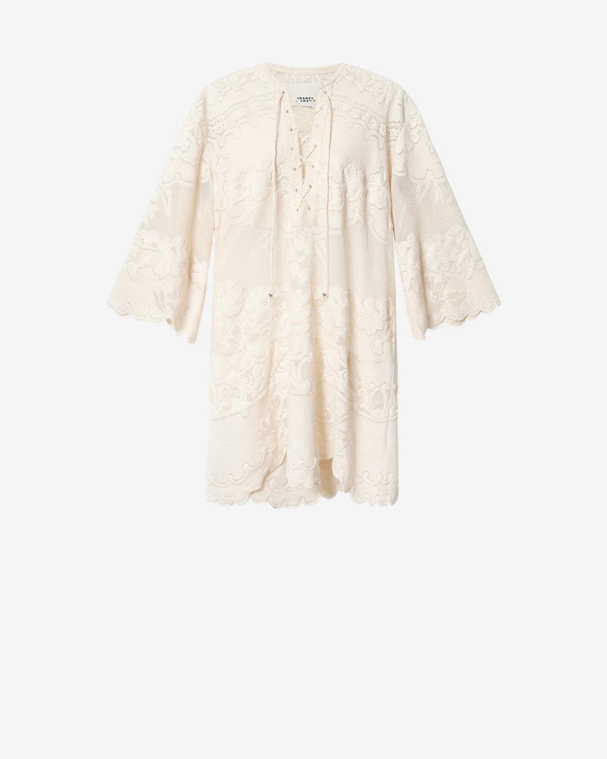 Isabel Marant Solara robe guipure écru courte ample