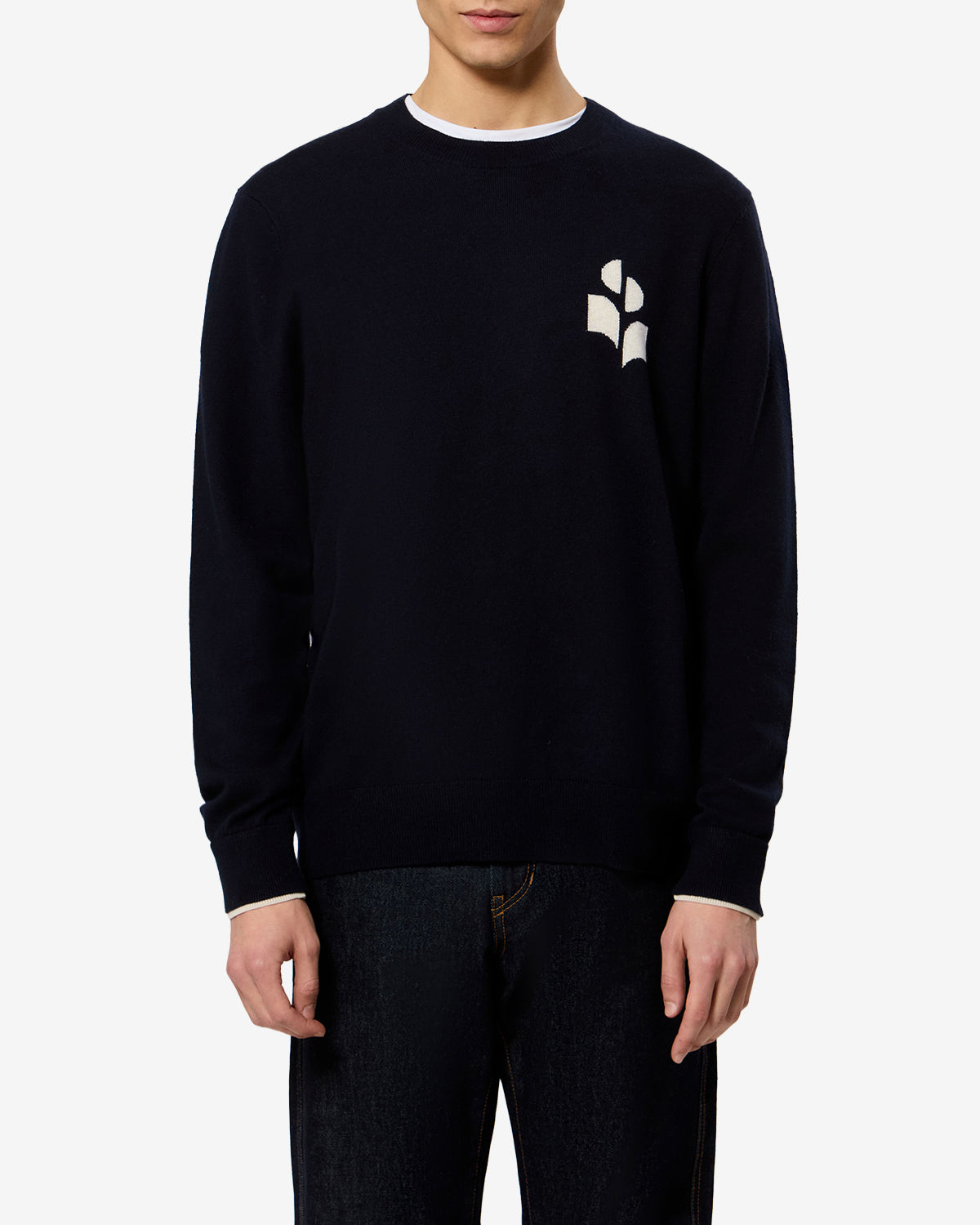 Isabel Marant Antea pull maille minuit gris coton laine