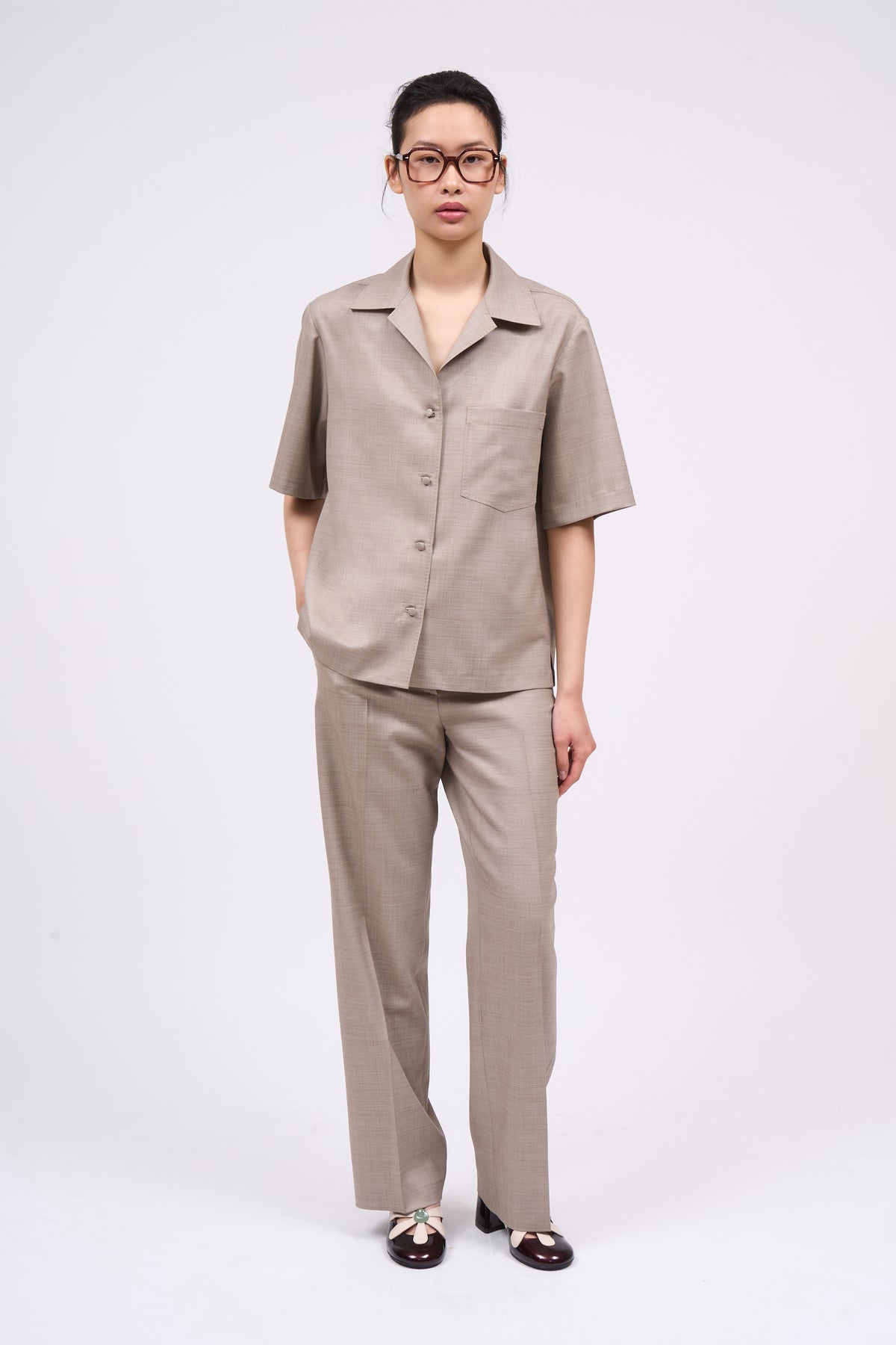 Paul & Joe Phoeby chemise large laine vierge manches courtes