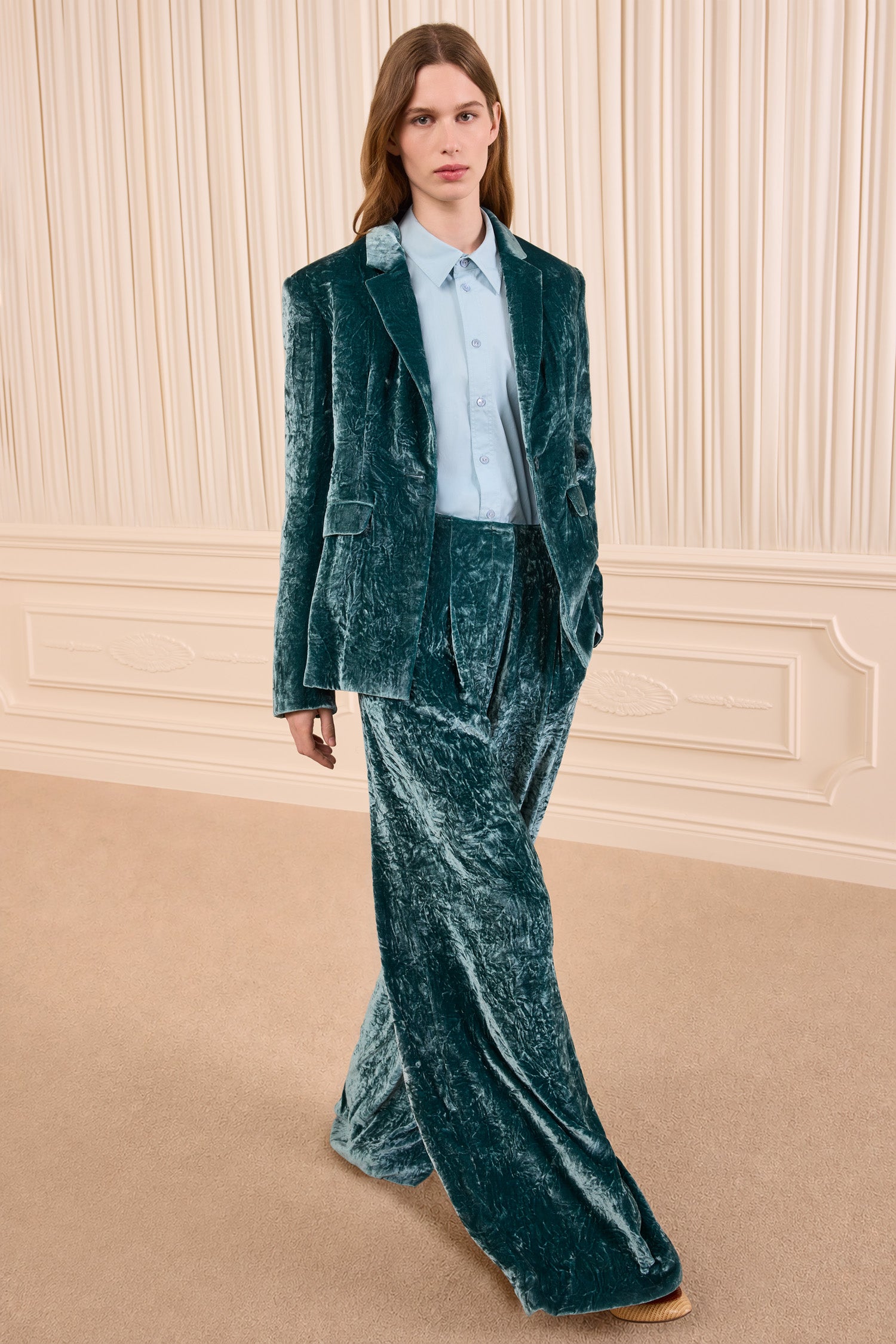 Ulla Johnson Coats Ellery Velvet Jacket Jadeite vert velours