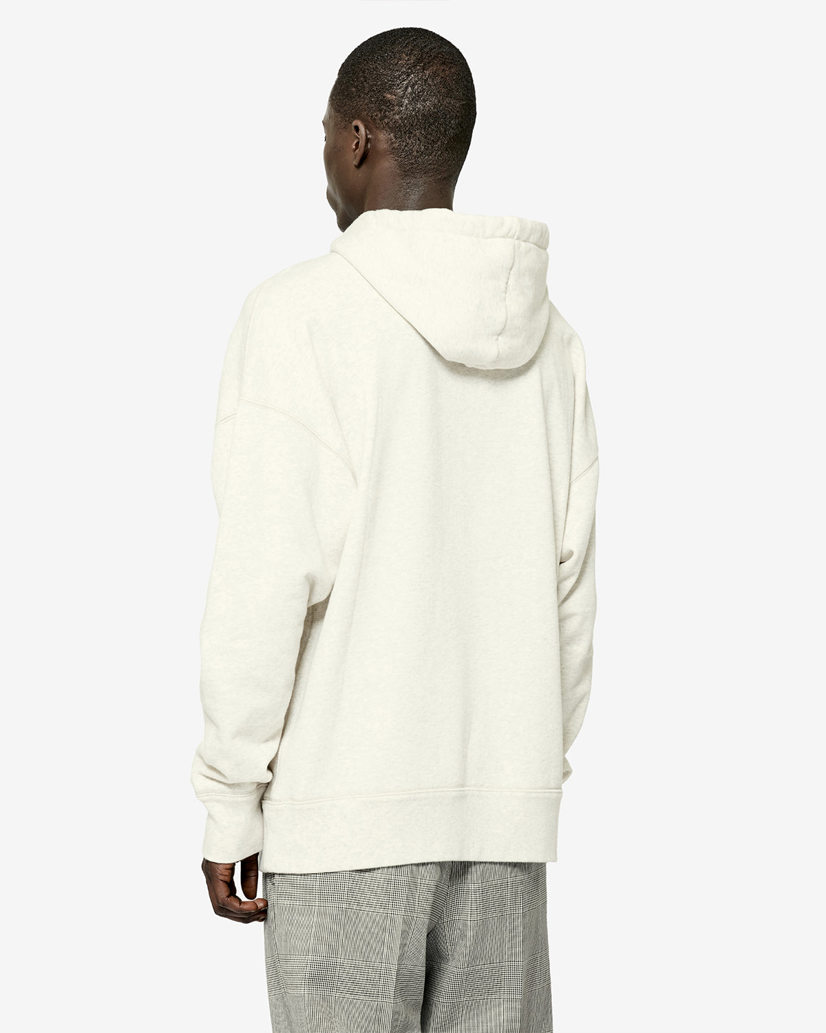 Isabel Marant Miley sweat écru coton capuche logo imprimé