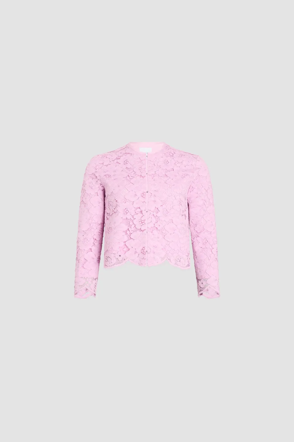 Patou P26JA0690247461P veste dentelle Pink Parfait sans col