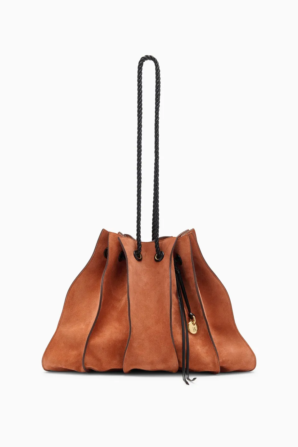 Ulla Johnson Adria tote cuir Sierra suède marron OS