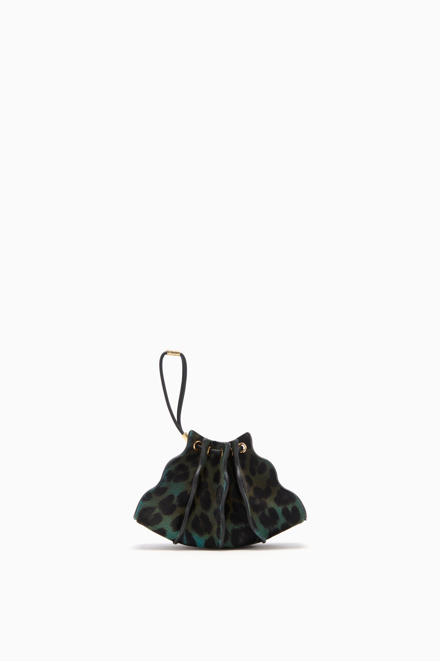 Ulla Johnson Adria sac bandoulière cuir léopard émeraude