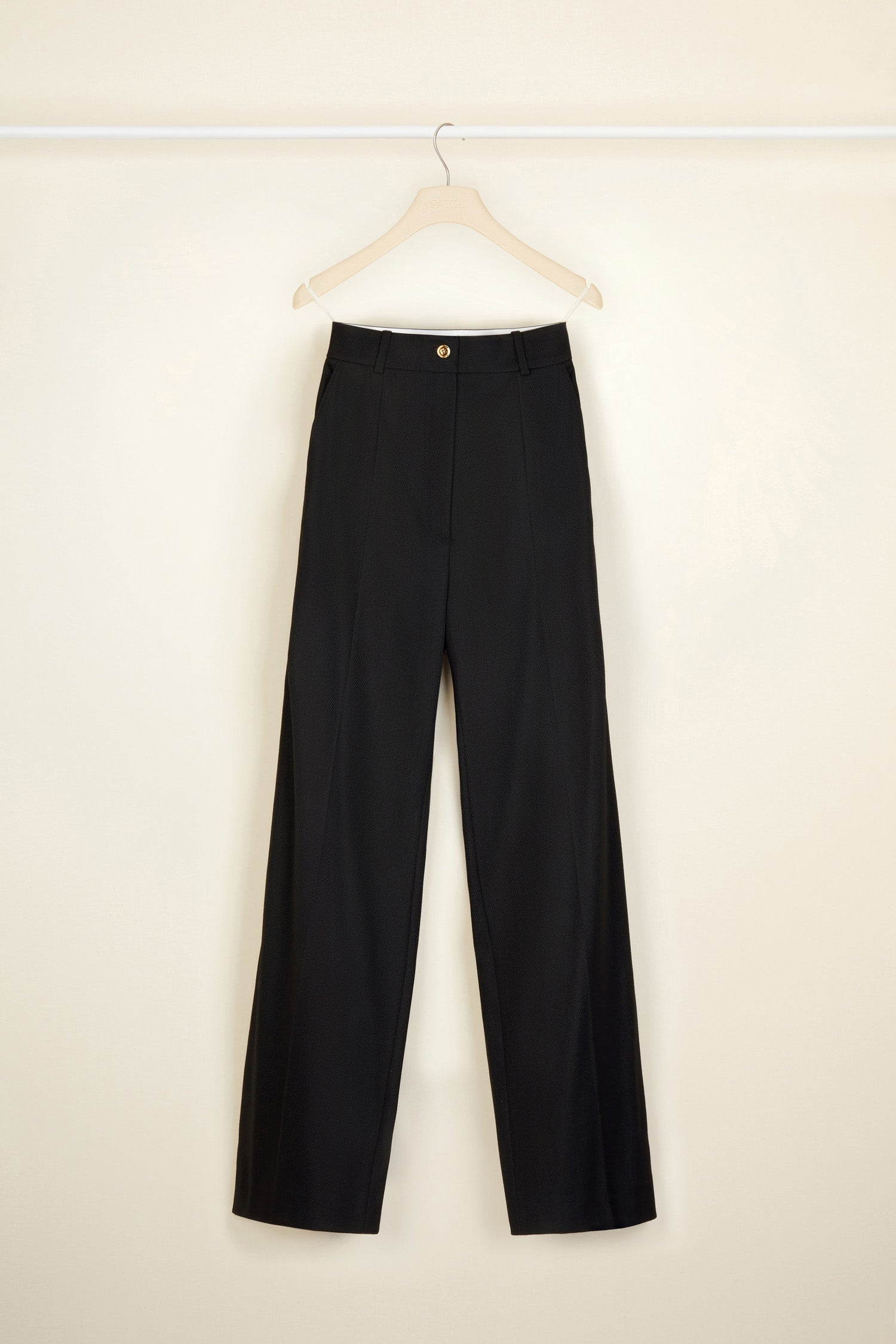 Patou pantalon tailleur TR002 tricotine laine noir