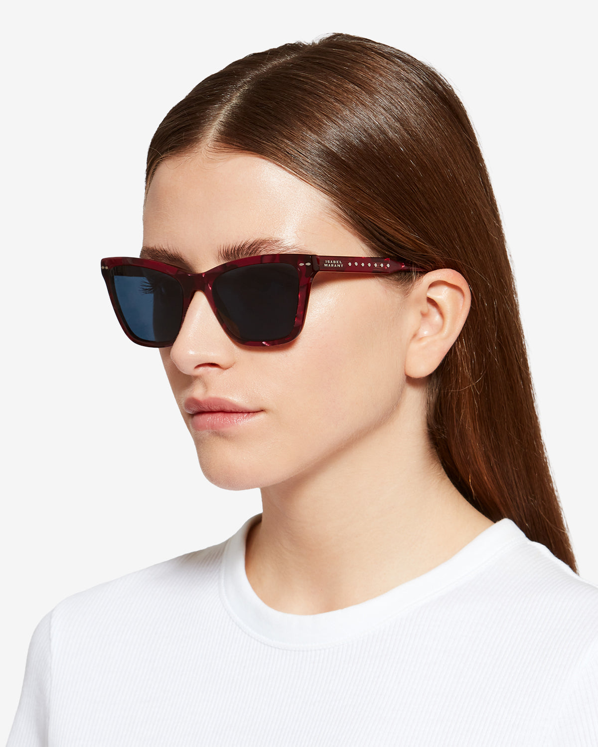 Isabel Marant Leyna lunettes soleil cat eye marbré