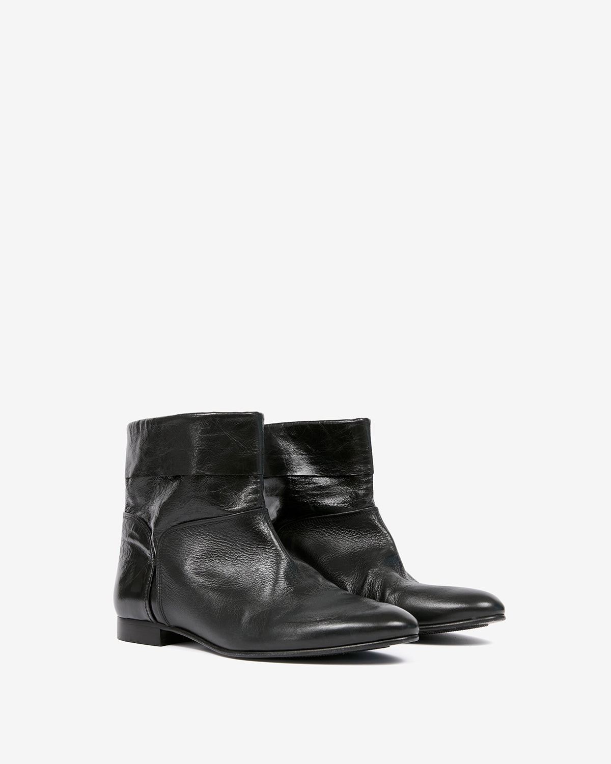 Isabel Marant Juoza boots cuir verni noir homme