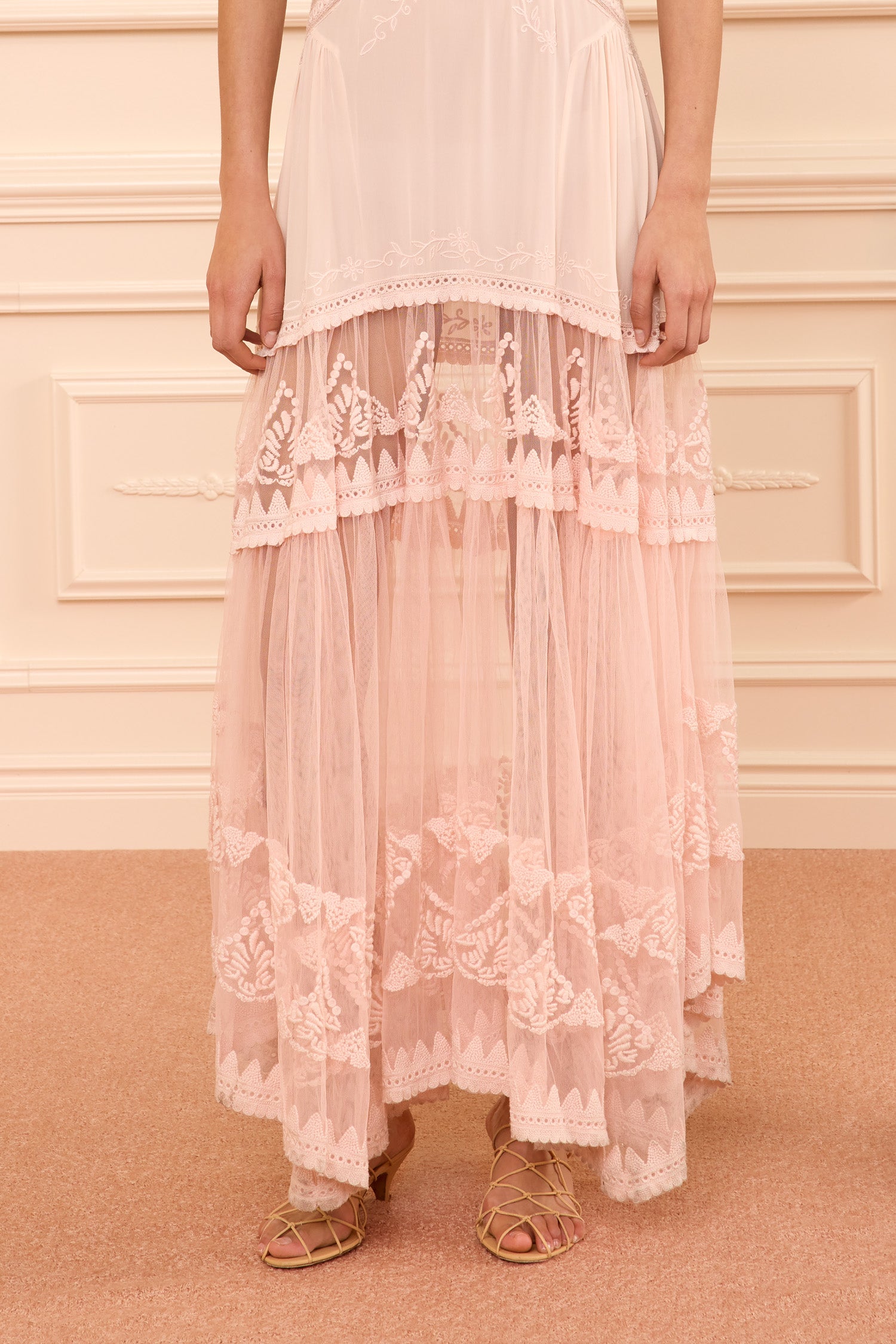 Ulla Johnson Florence PF260104 robe blush soie