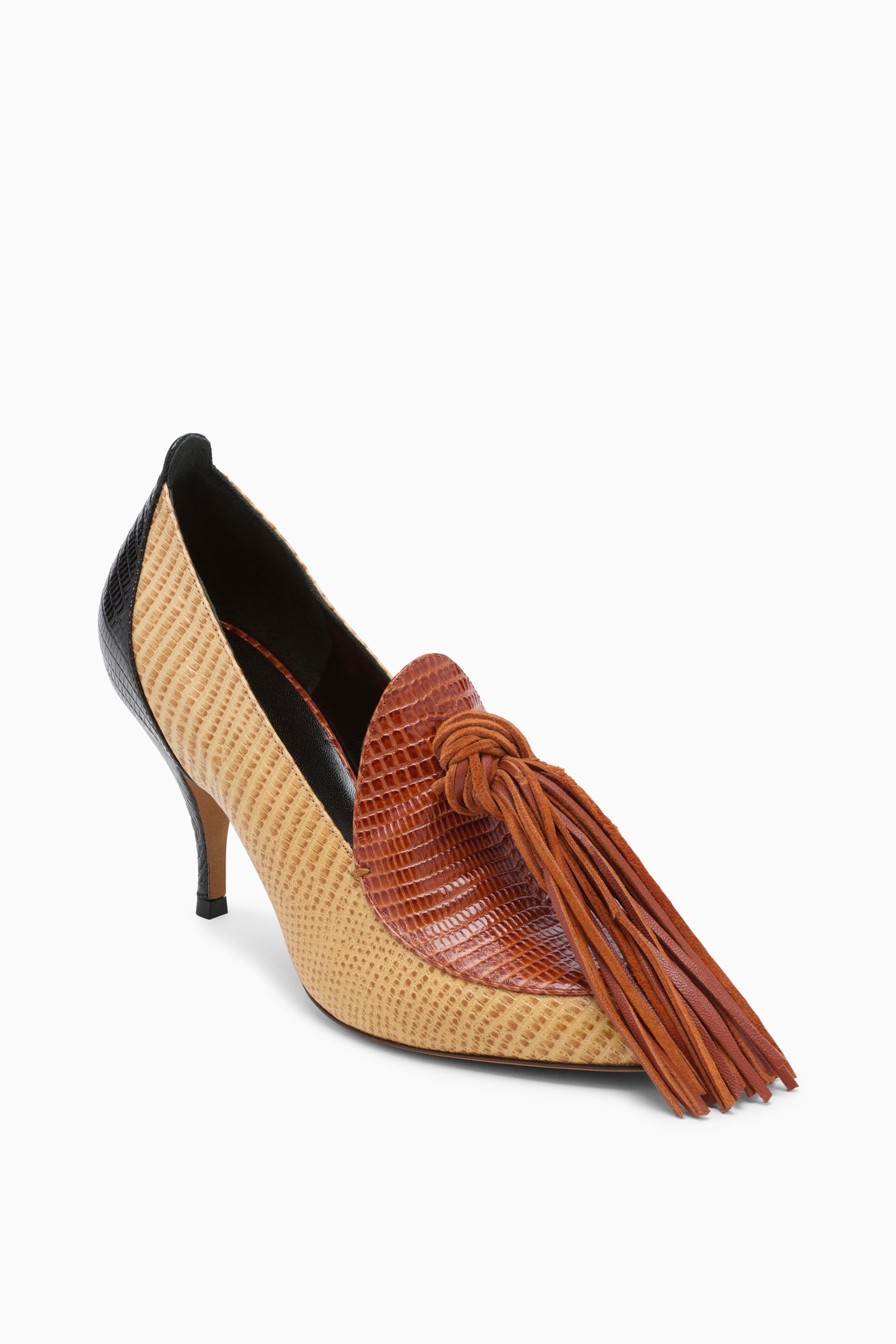 Ulla Johnson Agata Tassel Pump escarpins Bisque cuir
