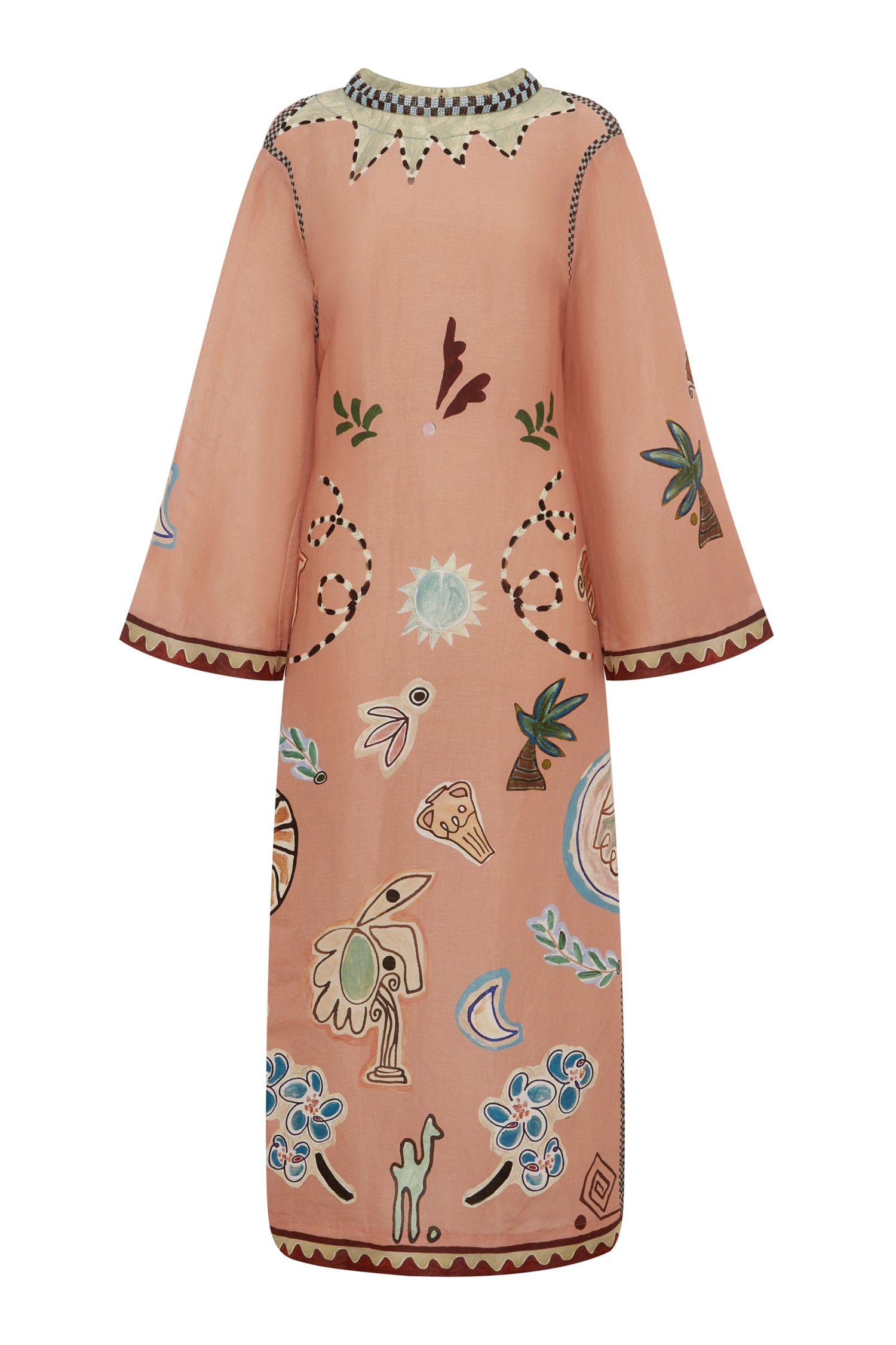 Alemäis Laurence robe midi lin soie imprimée