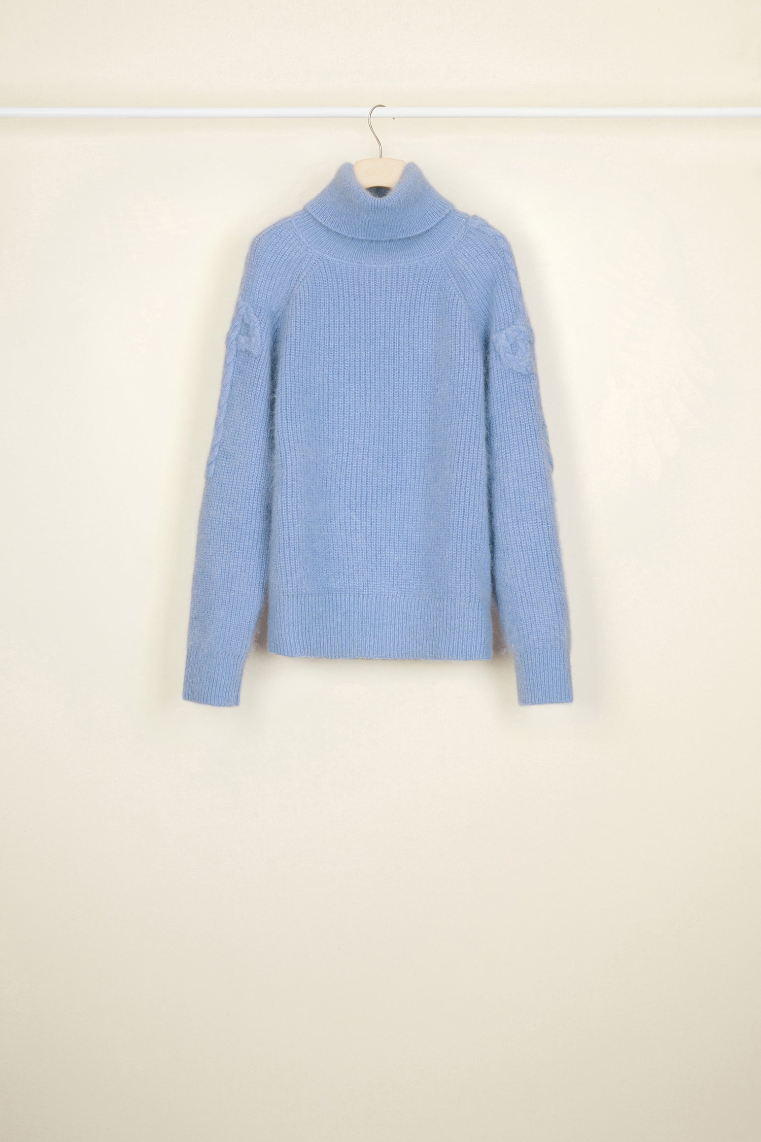 Patou A20KN0348030603B pull col roulé Blueberry mohair
