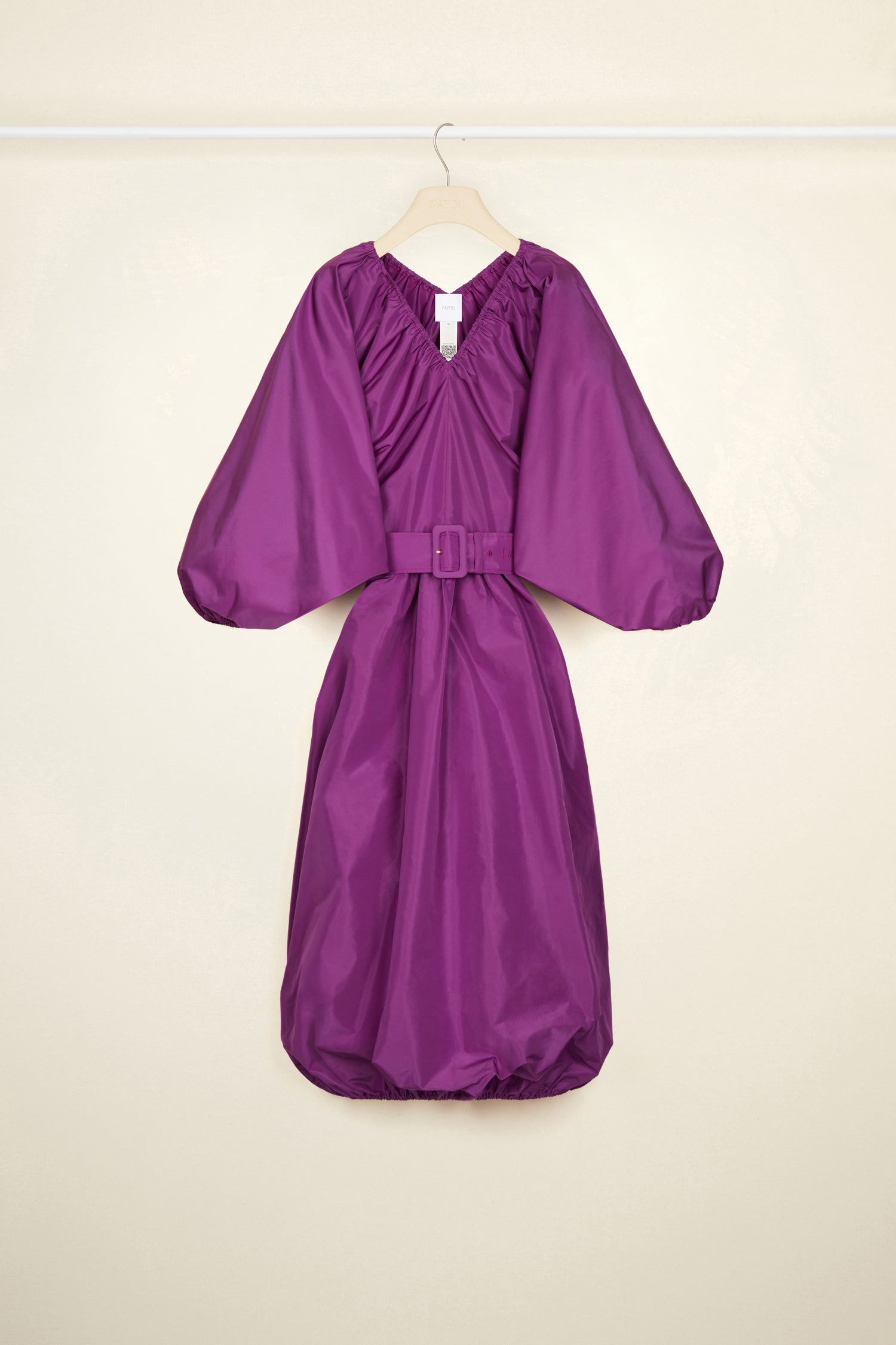 Patou DR085 robe maxi à ceinture faille recyclée Anemone