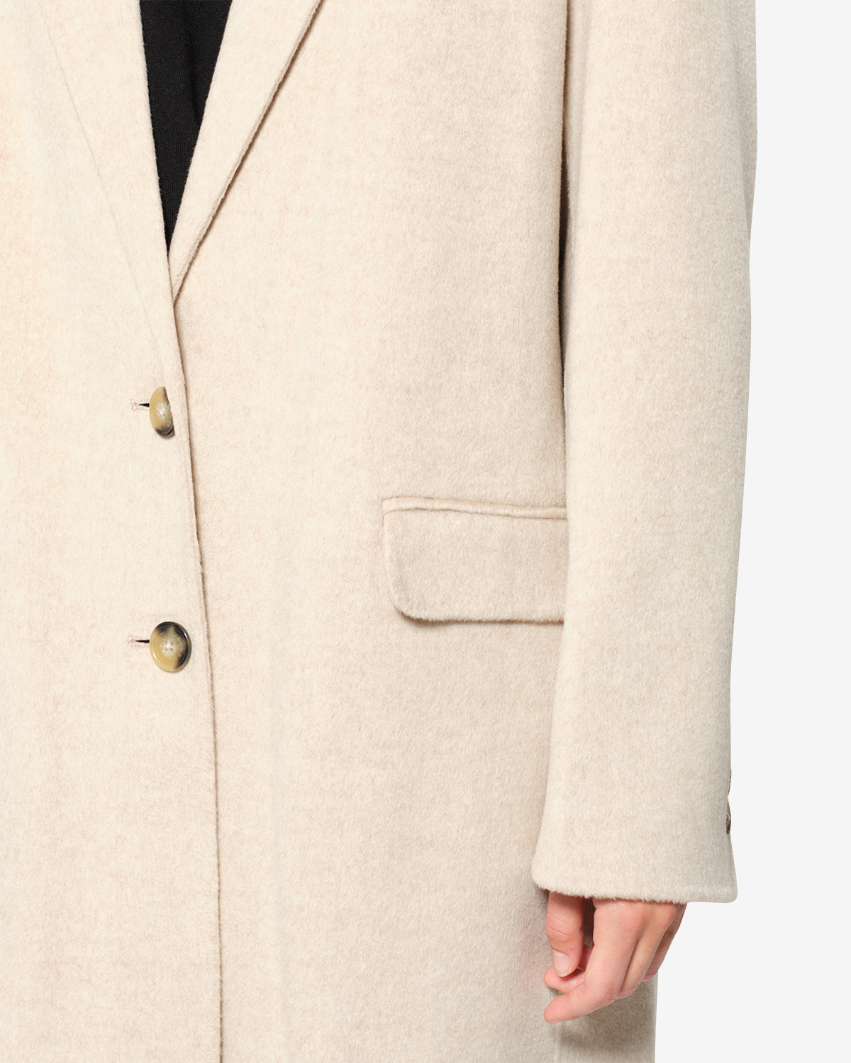 Isabel Marant Clesa manteau laine sable long 34-42