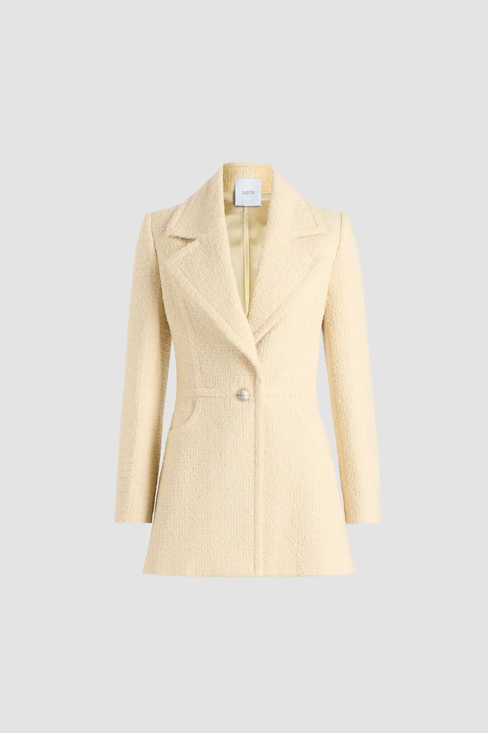 Patou JA056 H25JA0560223097L veste tweed blanche laine