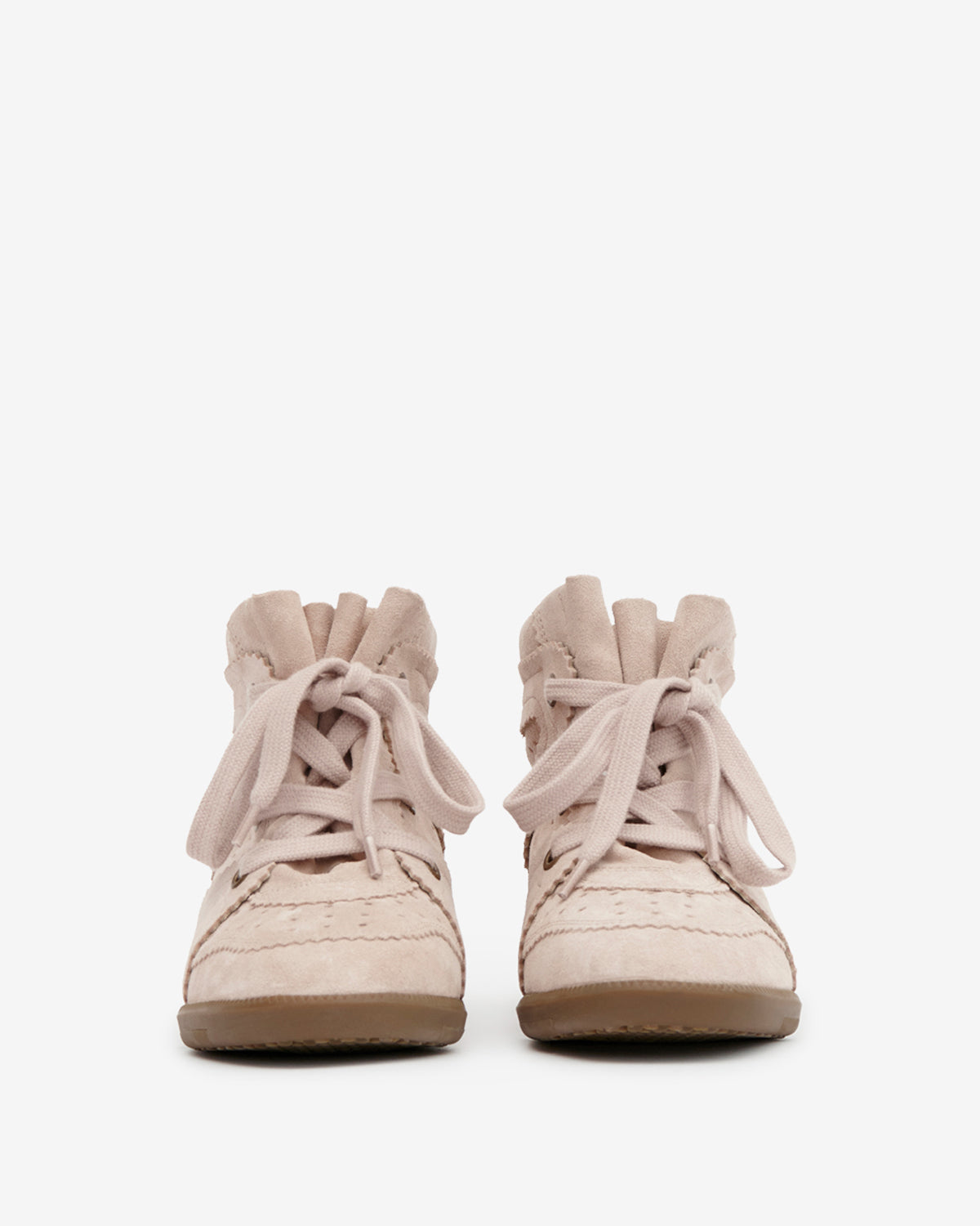 Isabel Marant Bobby baskets compensées rose pâle 5 cm