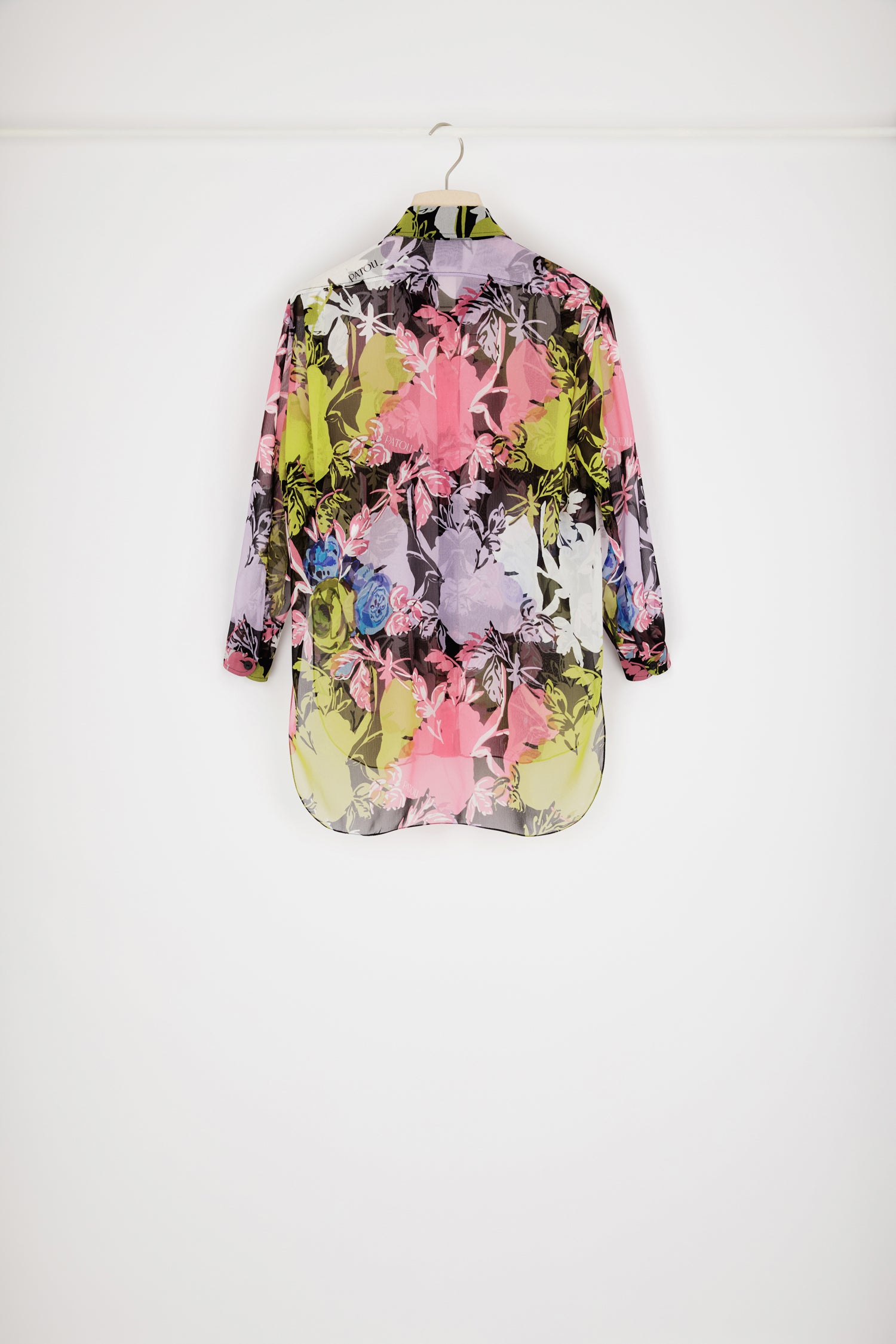Patou Tops H22BL02101275047 chemise fleurs soie Absinthe