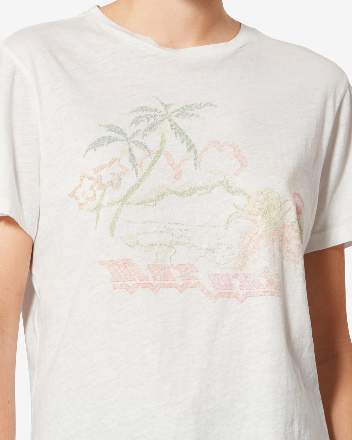 Isabel Marant Zewel t-shirt coton écru-orange