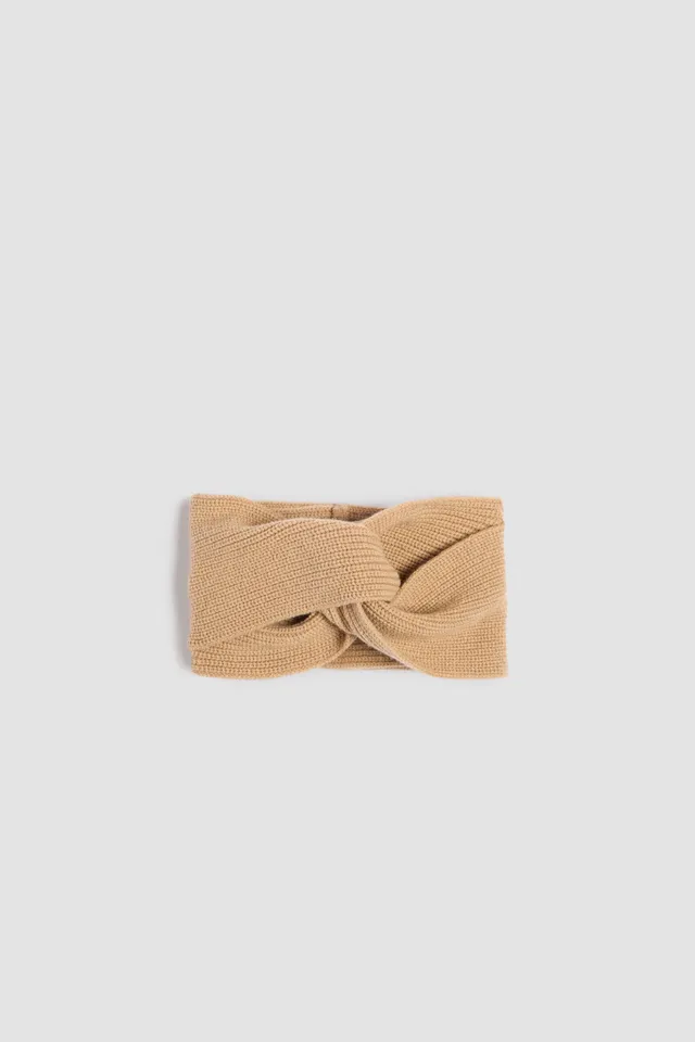Patou Accessories bandeau AC083 biscuit laine cachemire