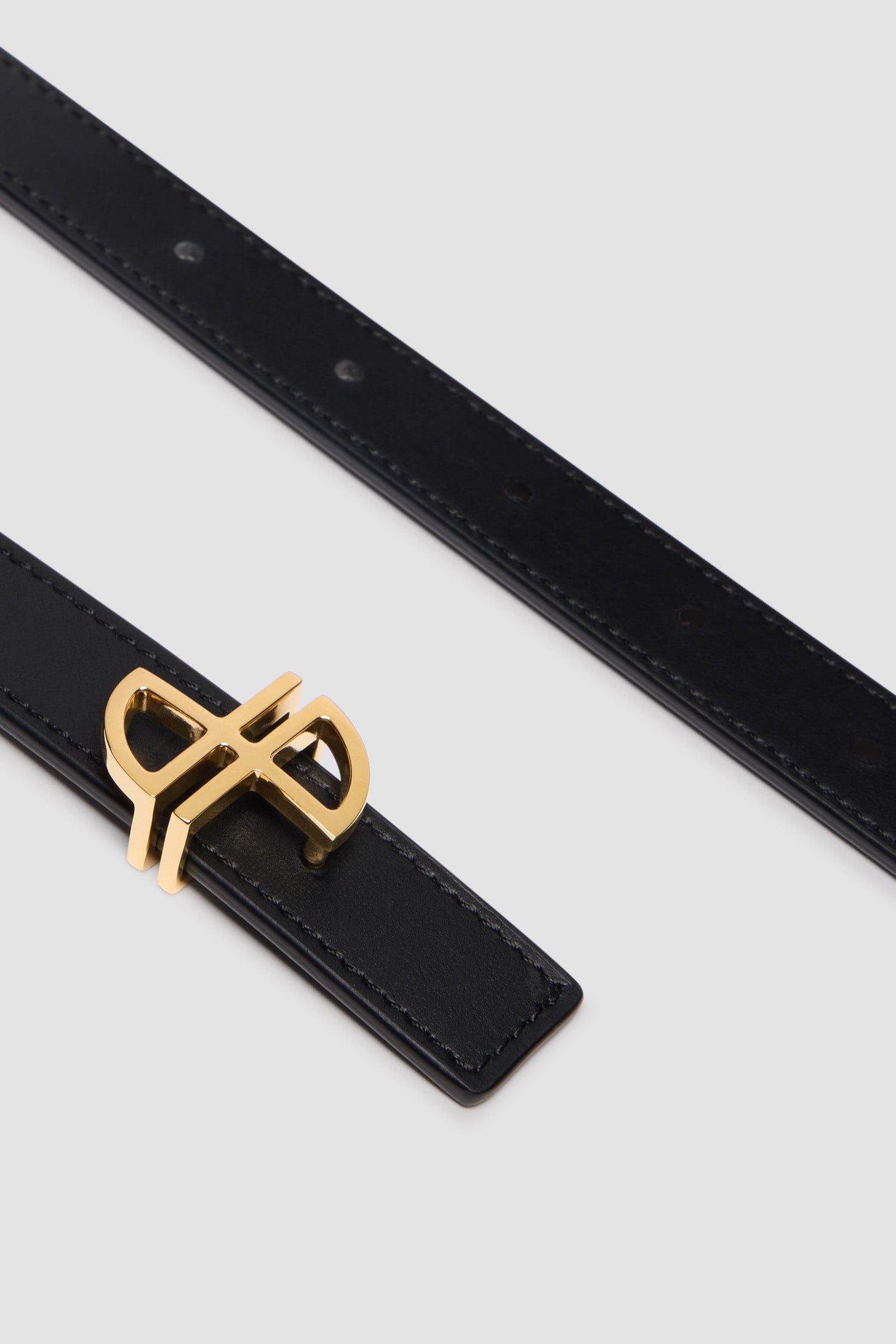 Patou P25BE0025008999B ceinture cuir noire boucle JP