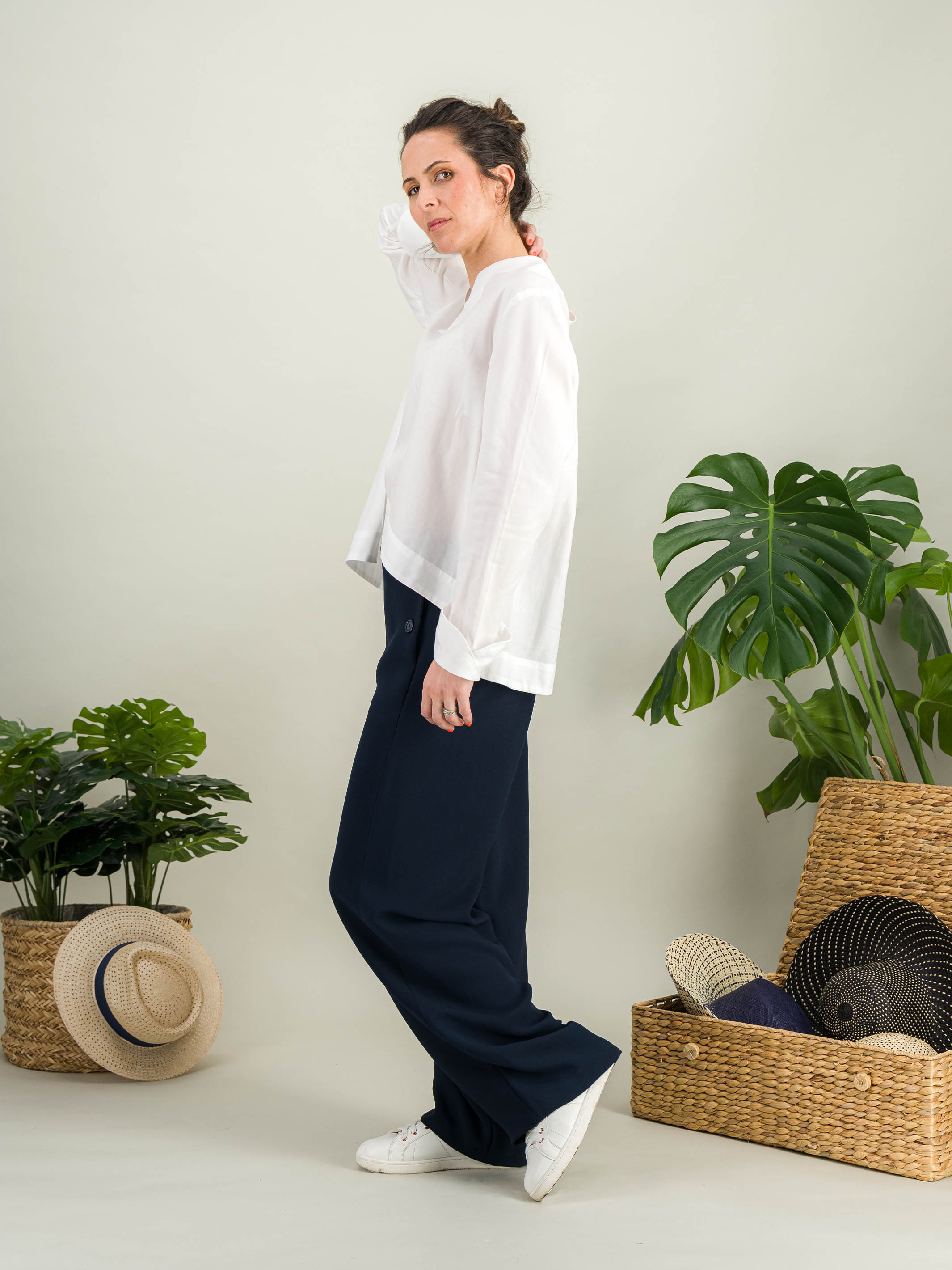 Anahide Saint André Elise chemise coton blanc popeline