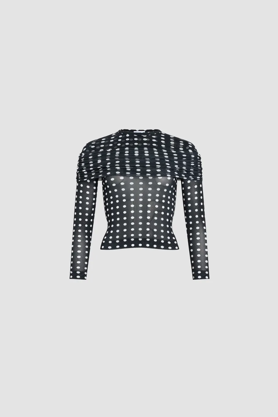 Patou Tops TO17202435962 haut nylon bleu à pois