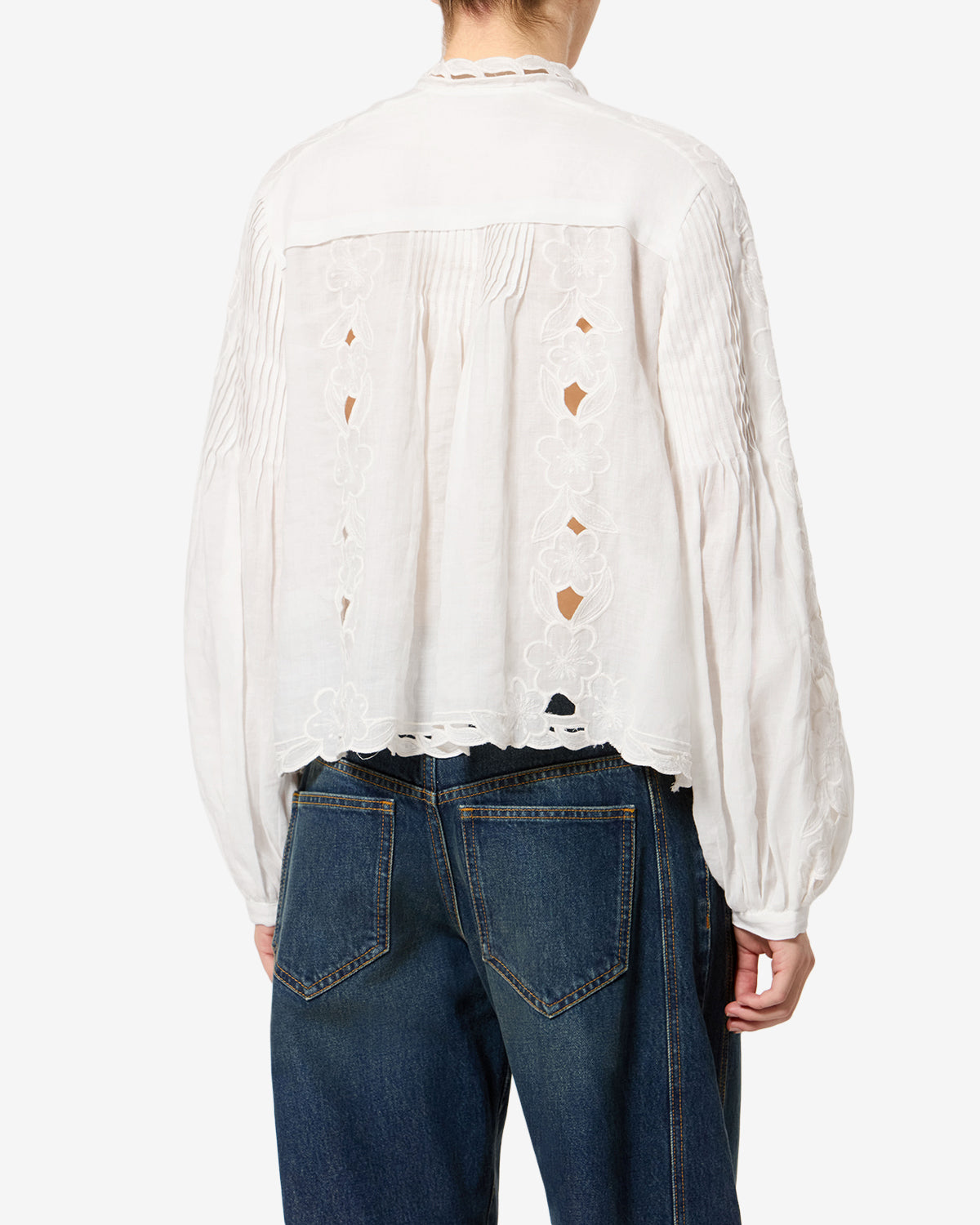 Isabel Marant Rubra HT0964FA blouse blanche broderie anglaise