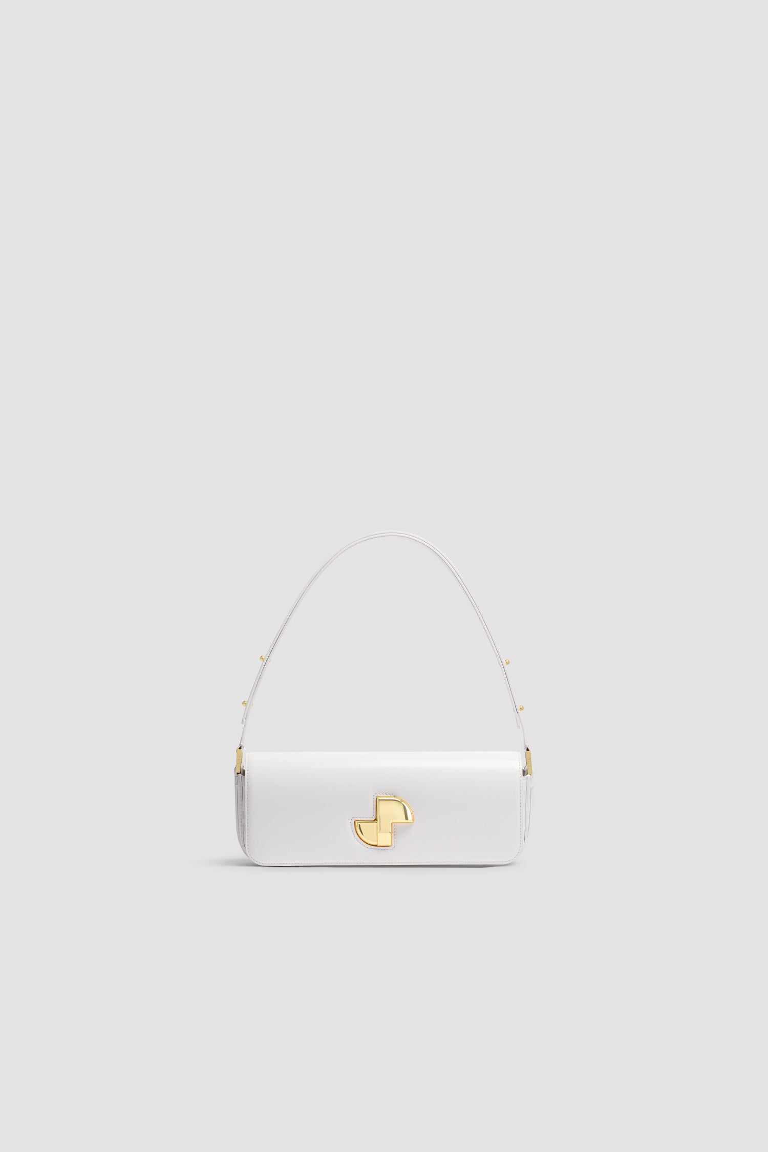 Patou BA020 Le Lock sac cuir blanc verni TU