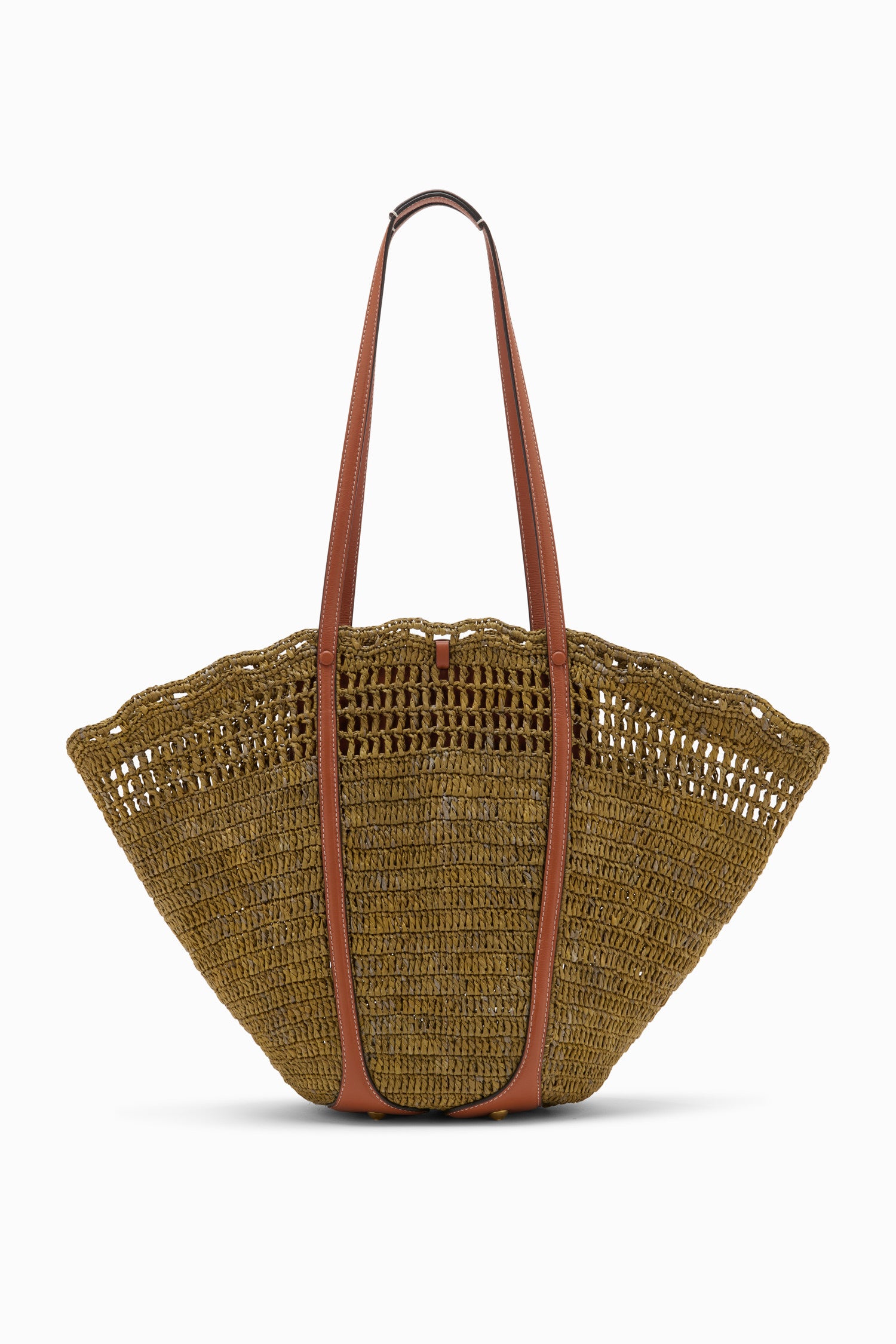 Ulla Johnson Marina PF261197 sac cabas raphia Olive