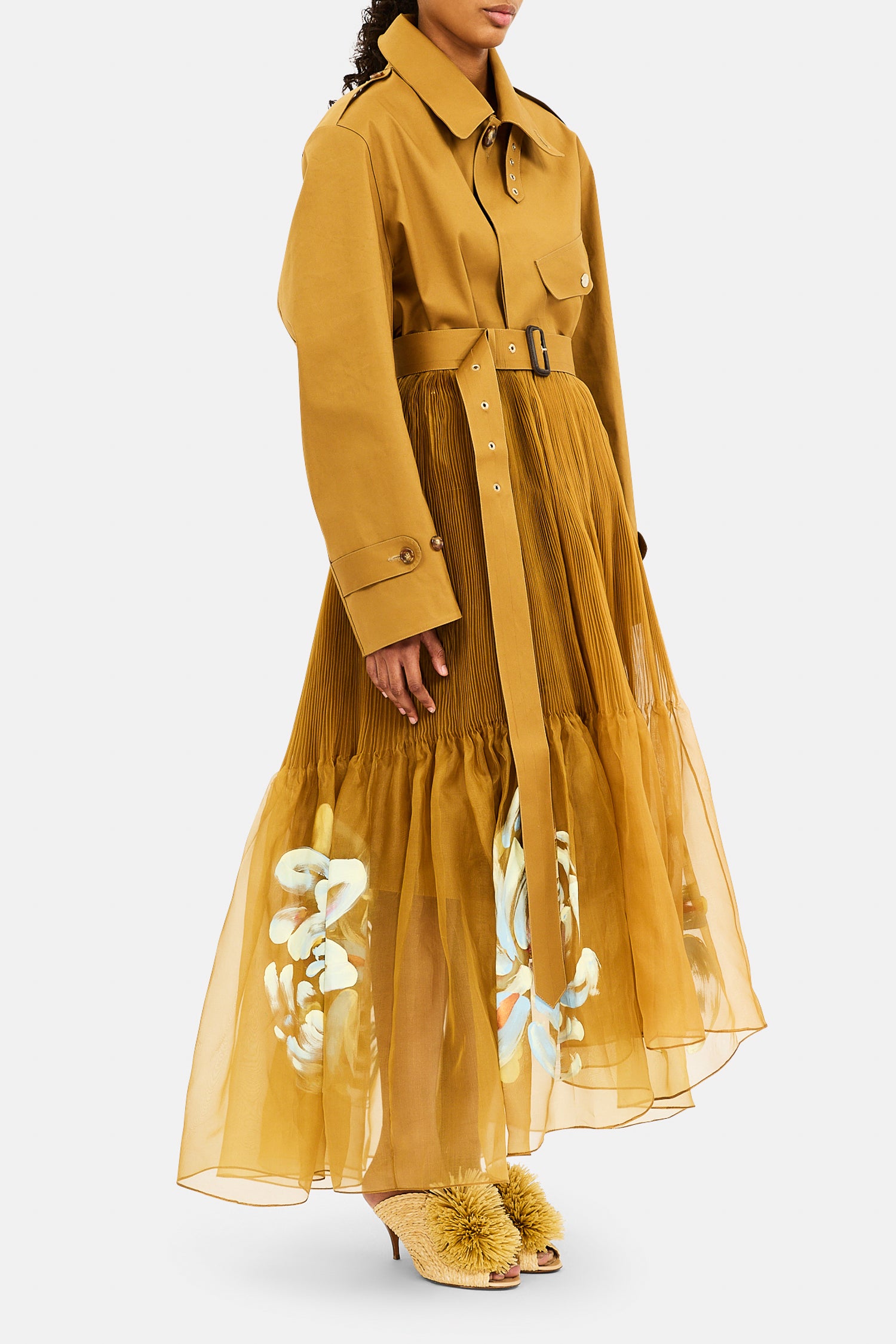 Ulla Johnson Dara jupe maxi soie Bronze 4